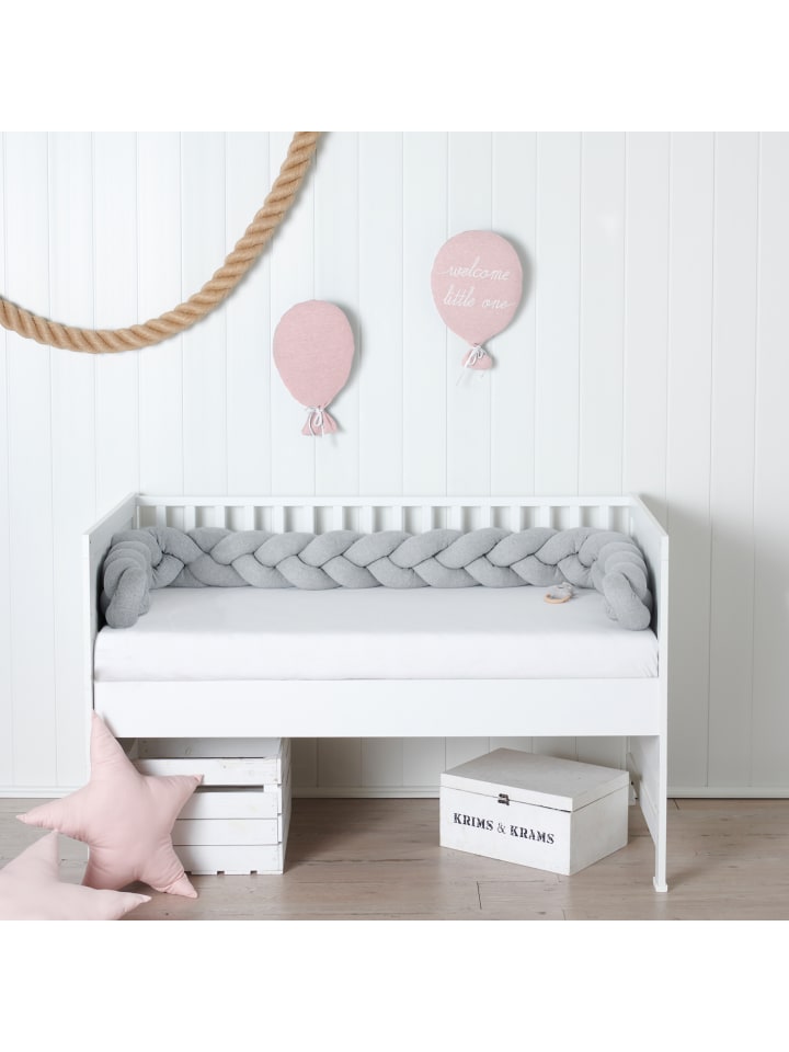 nordic coast company  Bettschlange geflochten XL Grau (L) 300cm günstig kaufen onesize