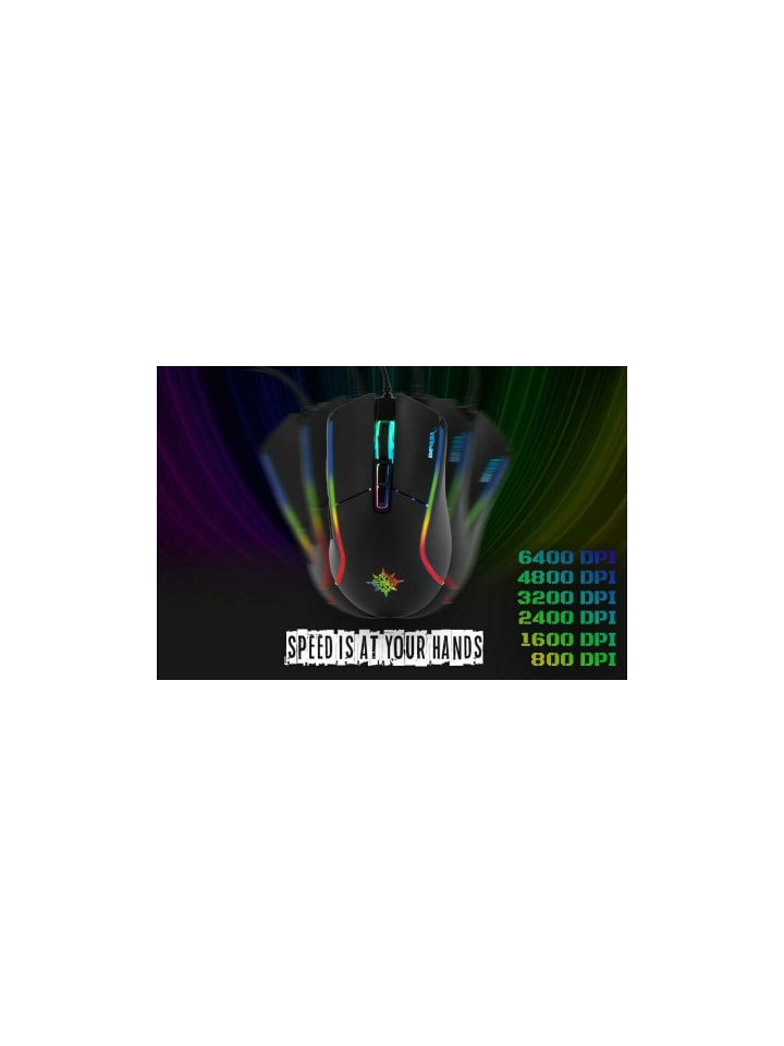 Inca Inca IMG-GT16 PRO Optisch Gaming Maus 6400 DPI RGB-Logo-Effekt in schwarz günstig kaufen onesize