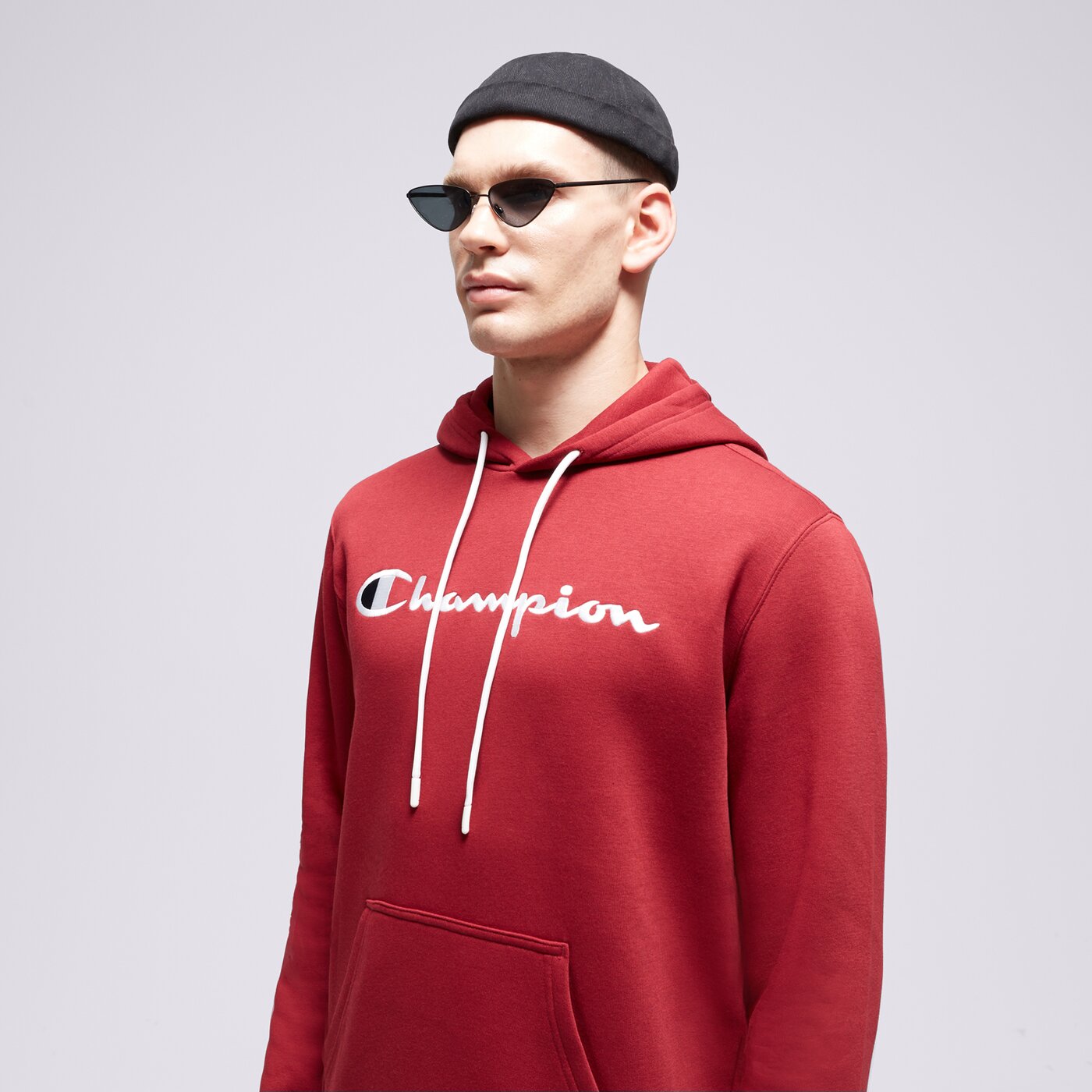 CHAMPION HOODIE HOODED SWEATSHIRT Dunkelrot