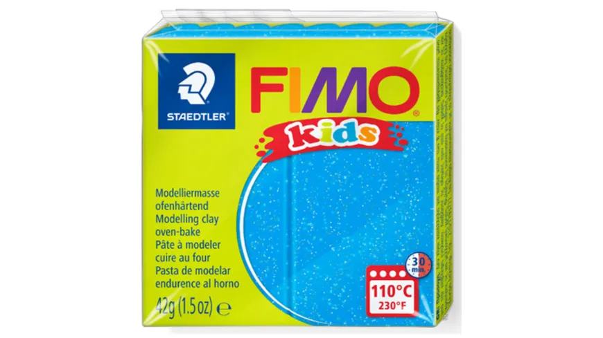 STAEDTLER Modelliermasse FIMO® Kids Glitter blau 42 g