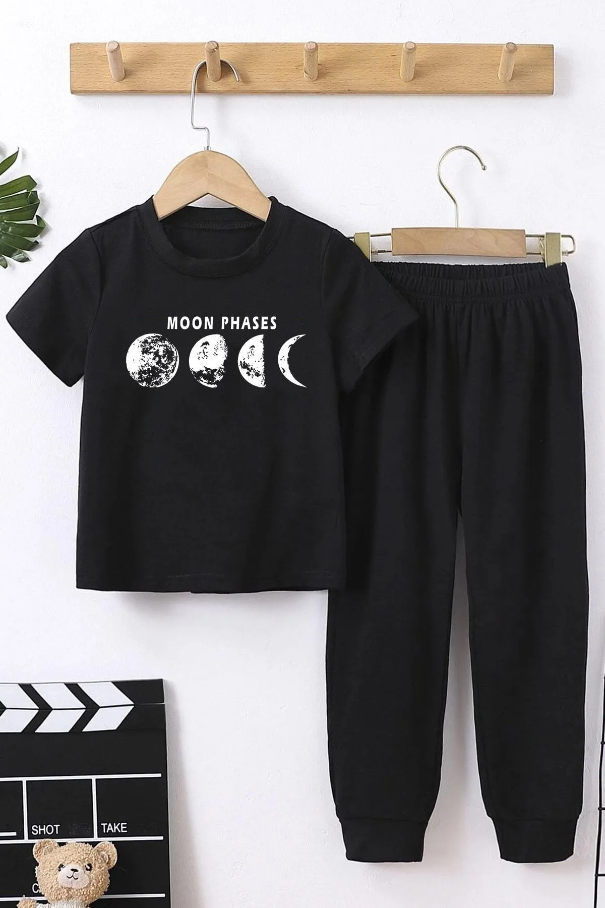 uyguntarz  Celestial Sun Moon Bottom – Top-Trainingsanzug-Set für Kinder