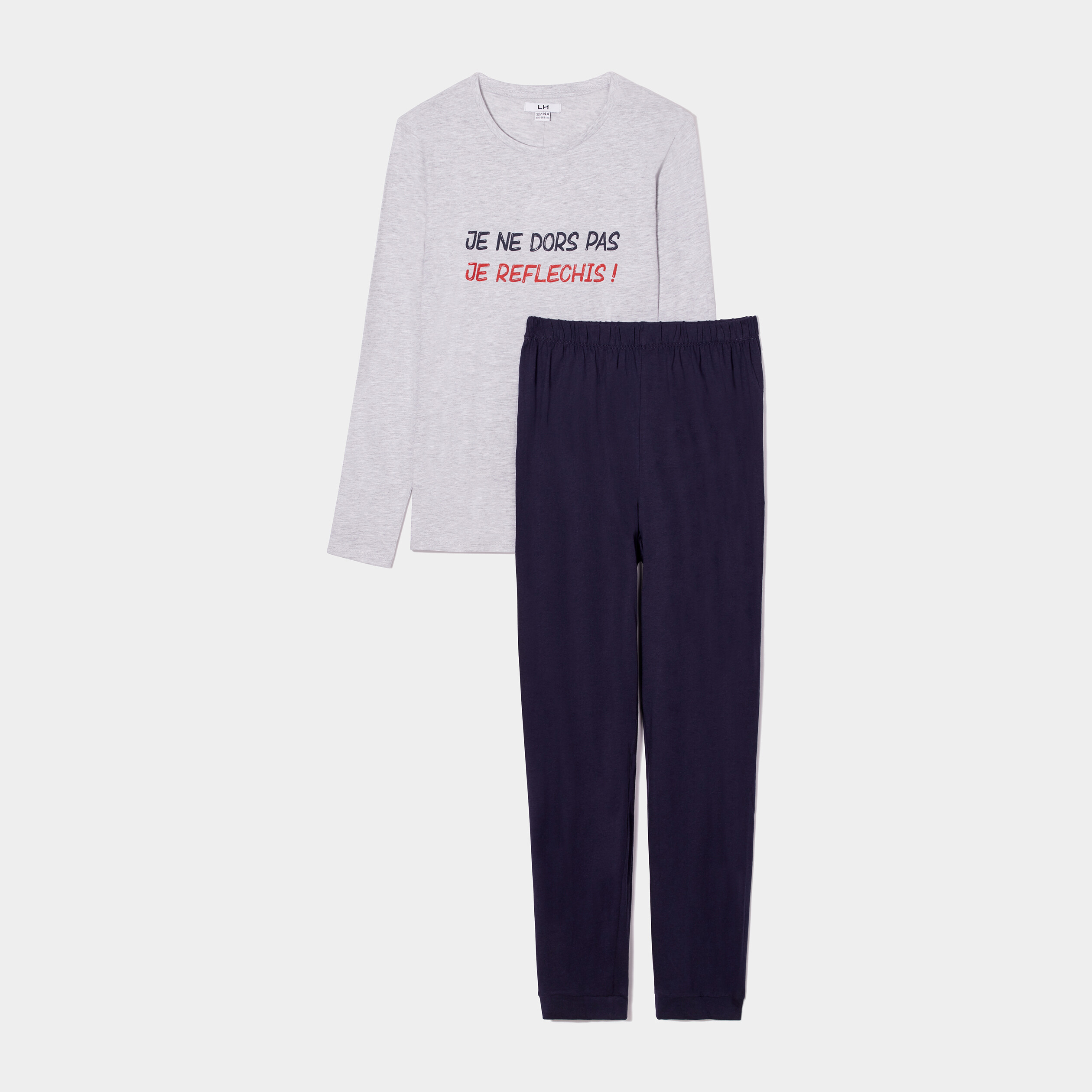 Ensemble pyjama pantalon coton gris garçon | La Halle