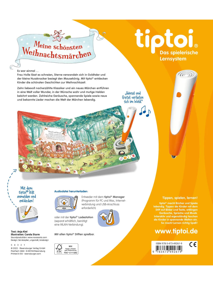 Ravensburger tiptoi® Meine schönsten Weihnachtsmärchen günstig kaufen onesize