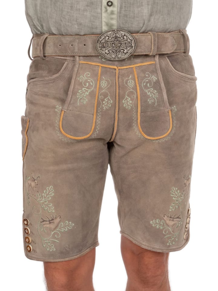 KRÜGER Lederhose 962467 in hellgrau günstig kaufen