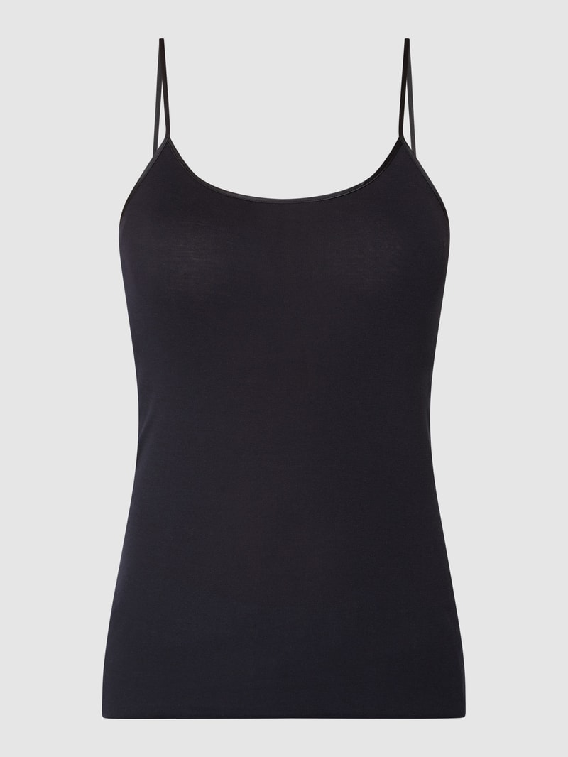 Unterhemd aus merzerisierter Baumwolle Modell 'Cotton Seamless' in schwarz
