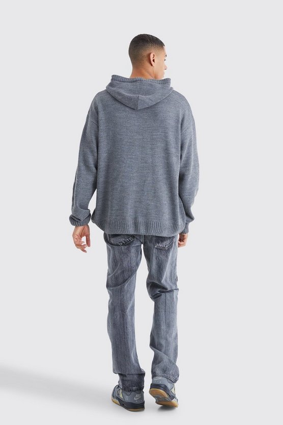 Kastiger Oversize Jacquard-Pullover