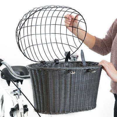 Trixie Front Fahrradkorb aus Polyrattan