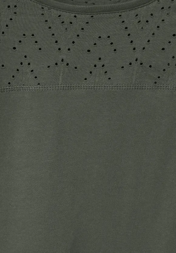 CECIL Jersey Materialmix Shirt