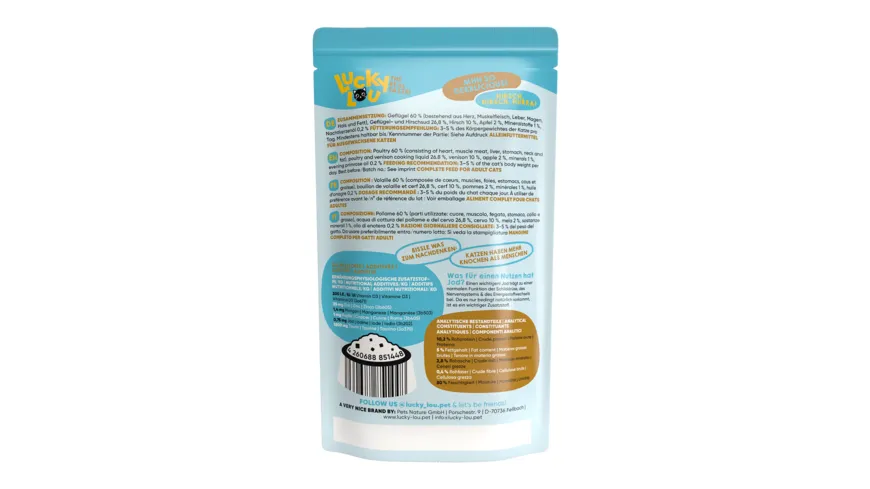 Lucky Lou Lifestage Adult Geflügel & Hirsch 125 g