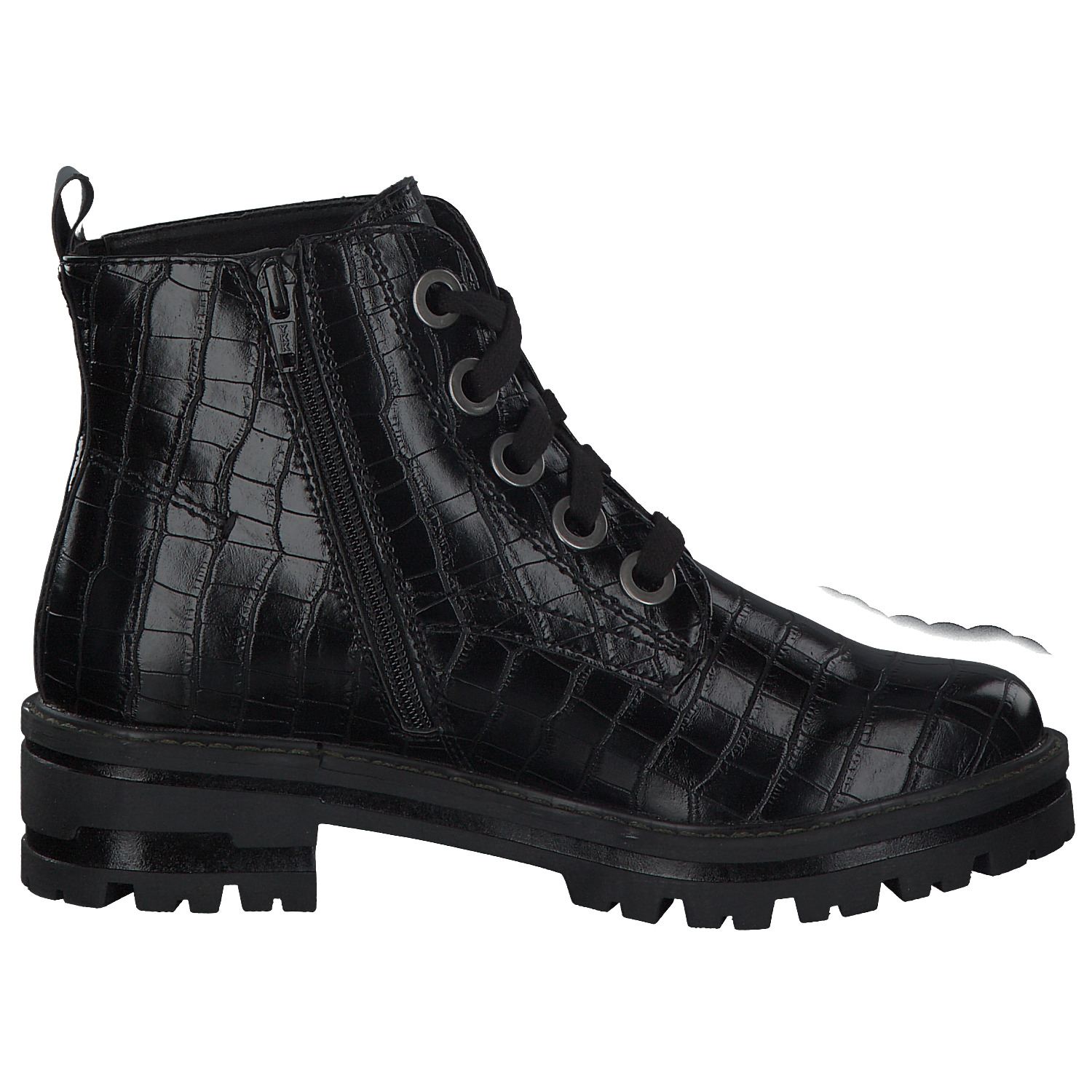 Jana Shoes 26209, Schnürstiefel, Damen, Schwarz