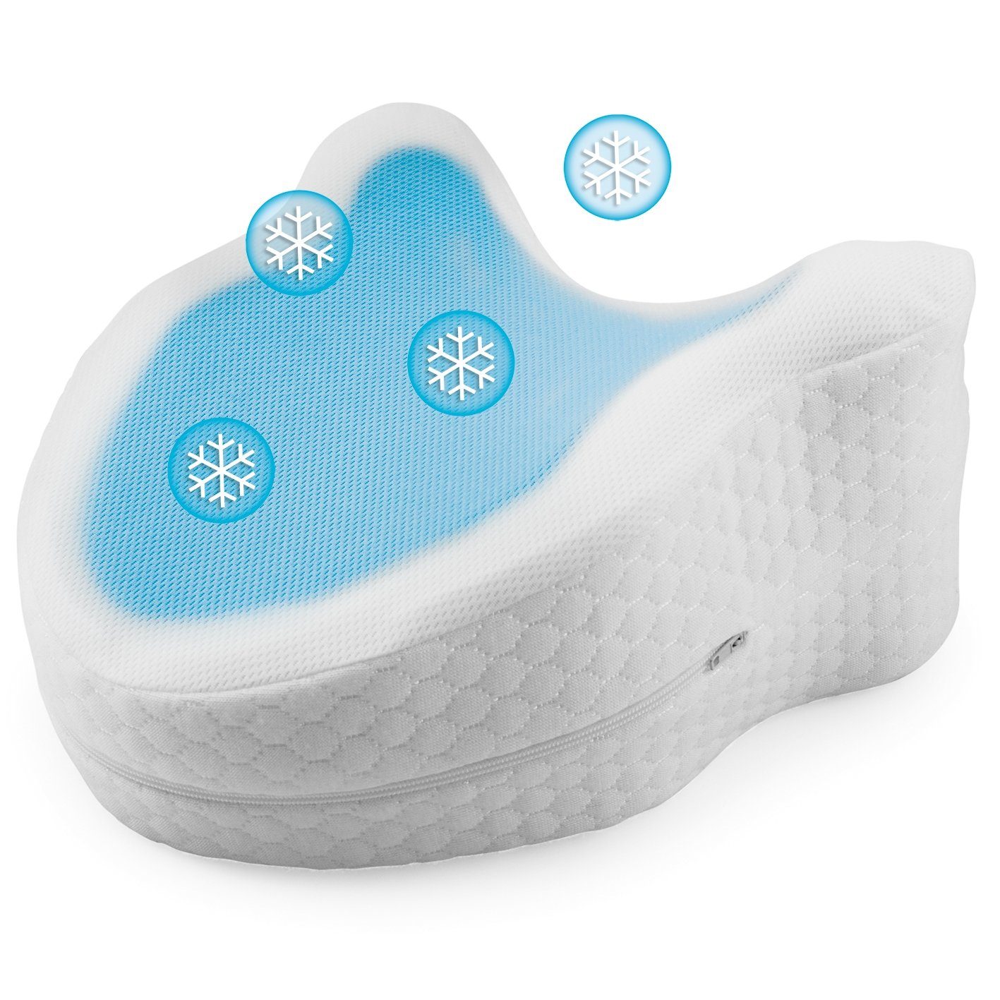 MAXXMEE Seitenschläferkissen MAXXMEE Seitenschläfer-Kissen aus Memory-Schaum weiß 2er-Set, 2-tlg.