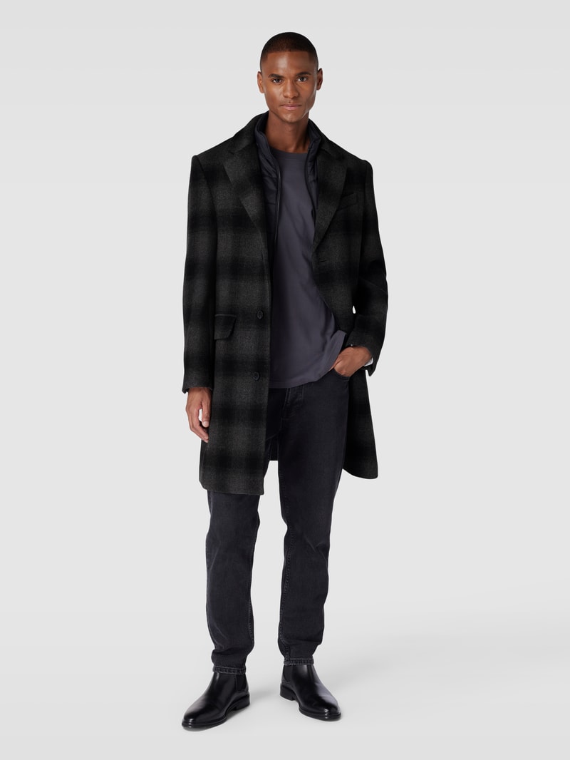 Mantel im Double-Layer-Look Modell 'JOSEPH' in dunkelgrau
