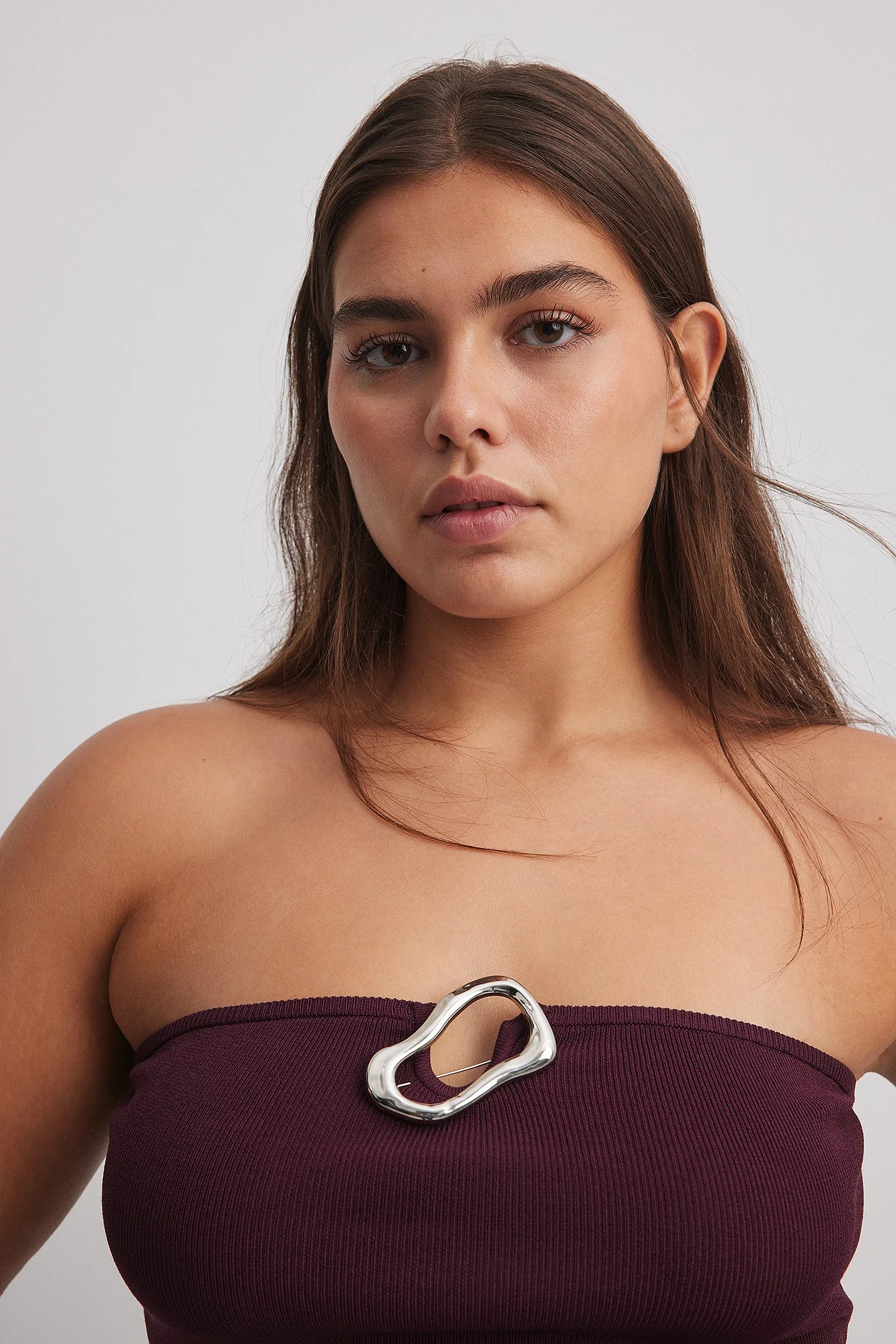 Bandeau-Top aus Feinstrick