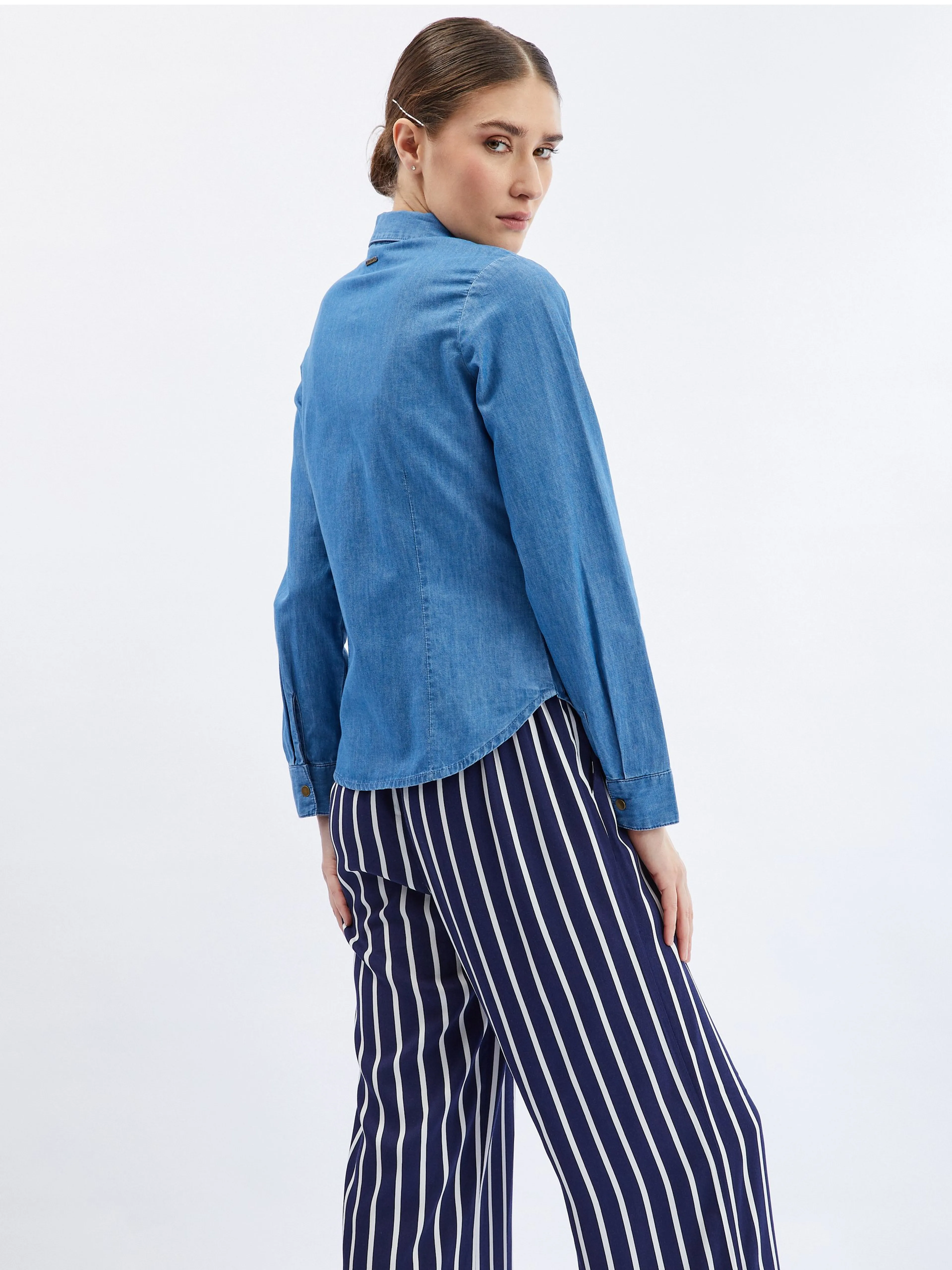Blaues Damen-Denim-Shirt ORSAY
