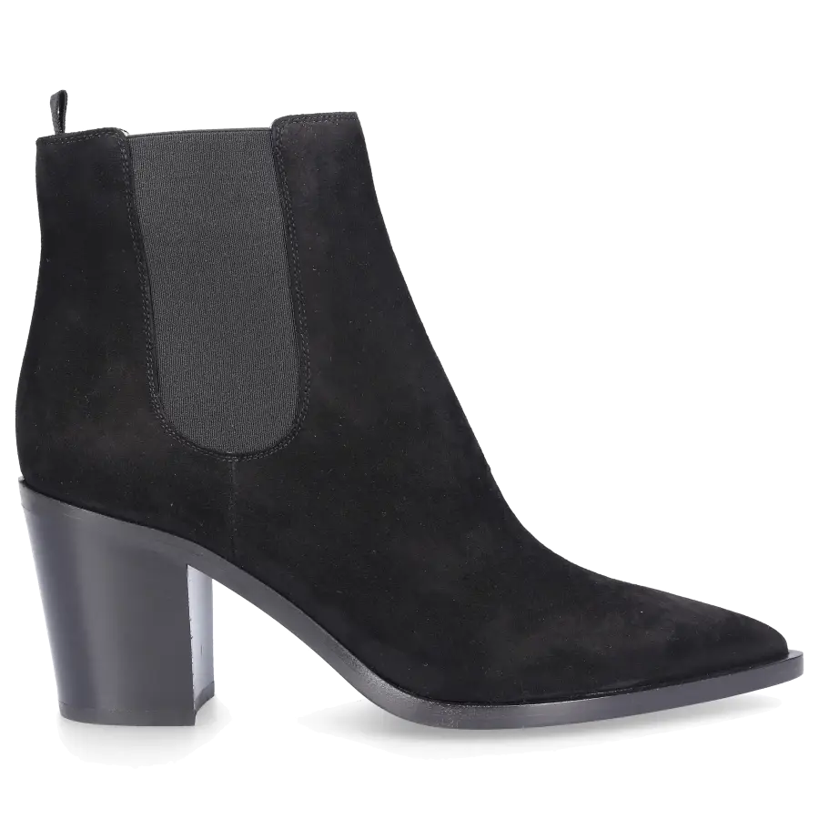 Gianvito Rossi - Chelsea Boots ROMNEY Veloursleder - schwarz
