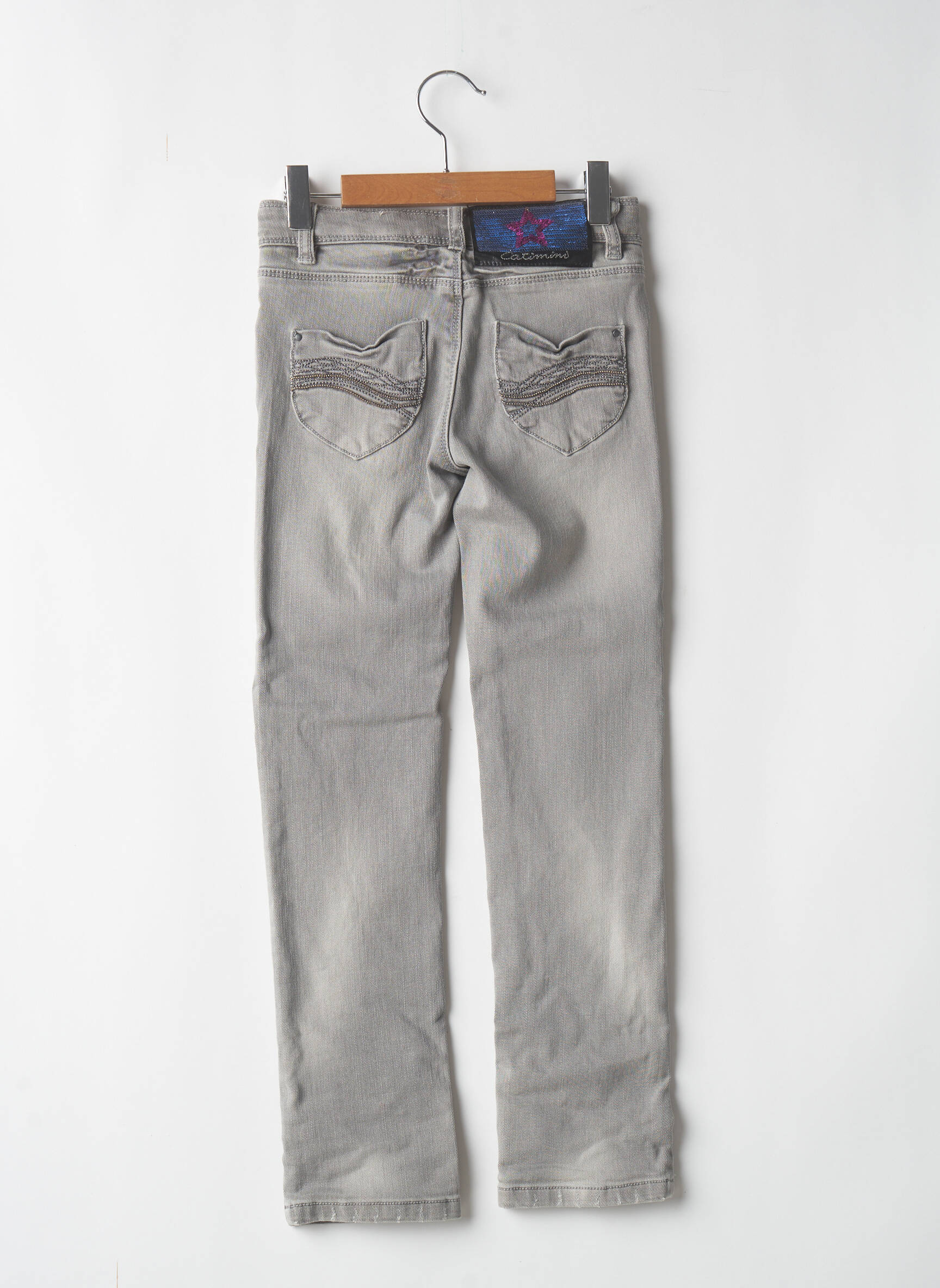 Catimini Jeans Coupe Slim Fille couleur gris