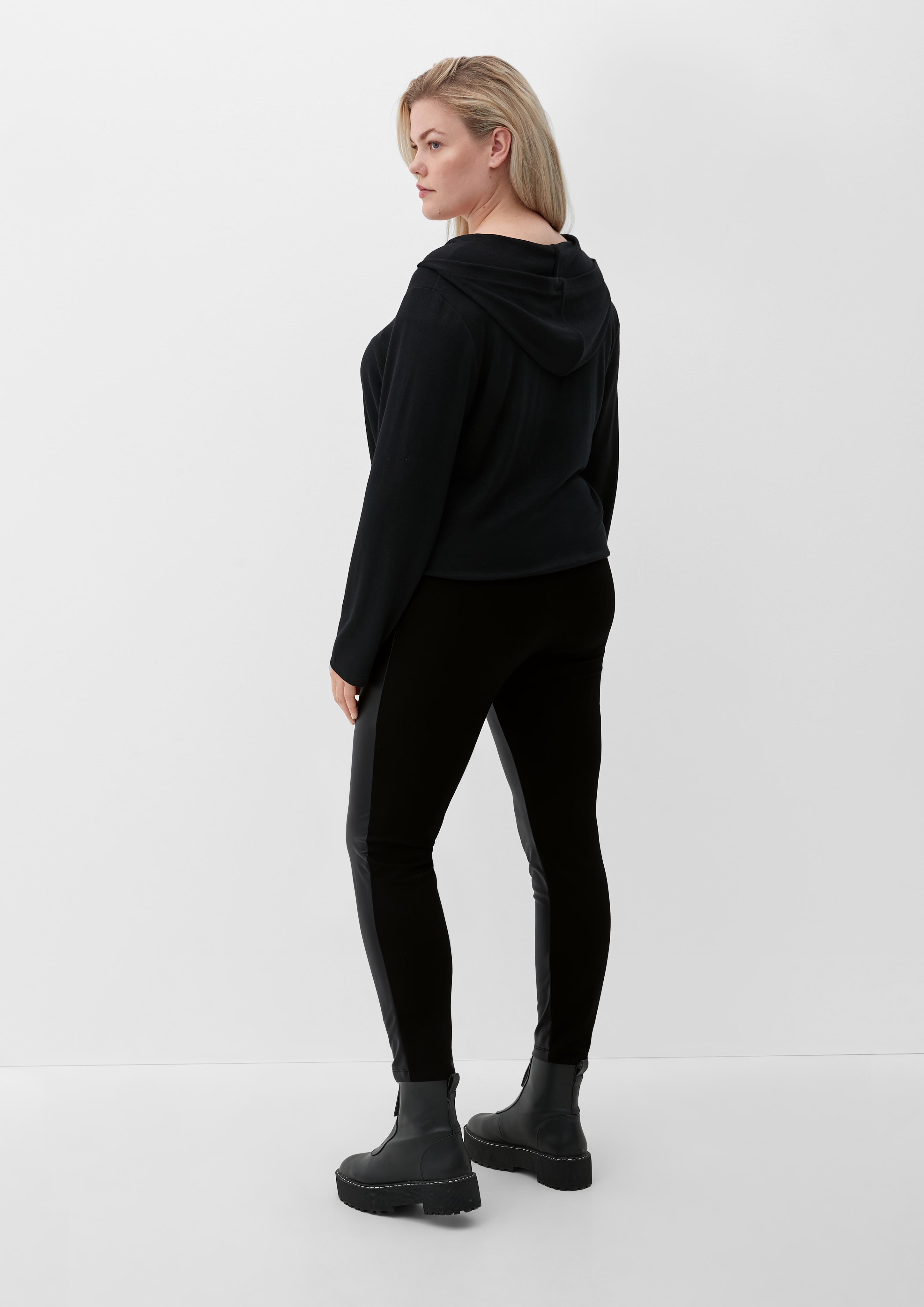 Leggings mit Front in Lederoptik  2125288-9999