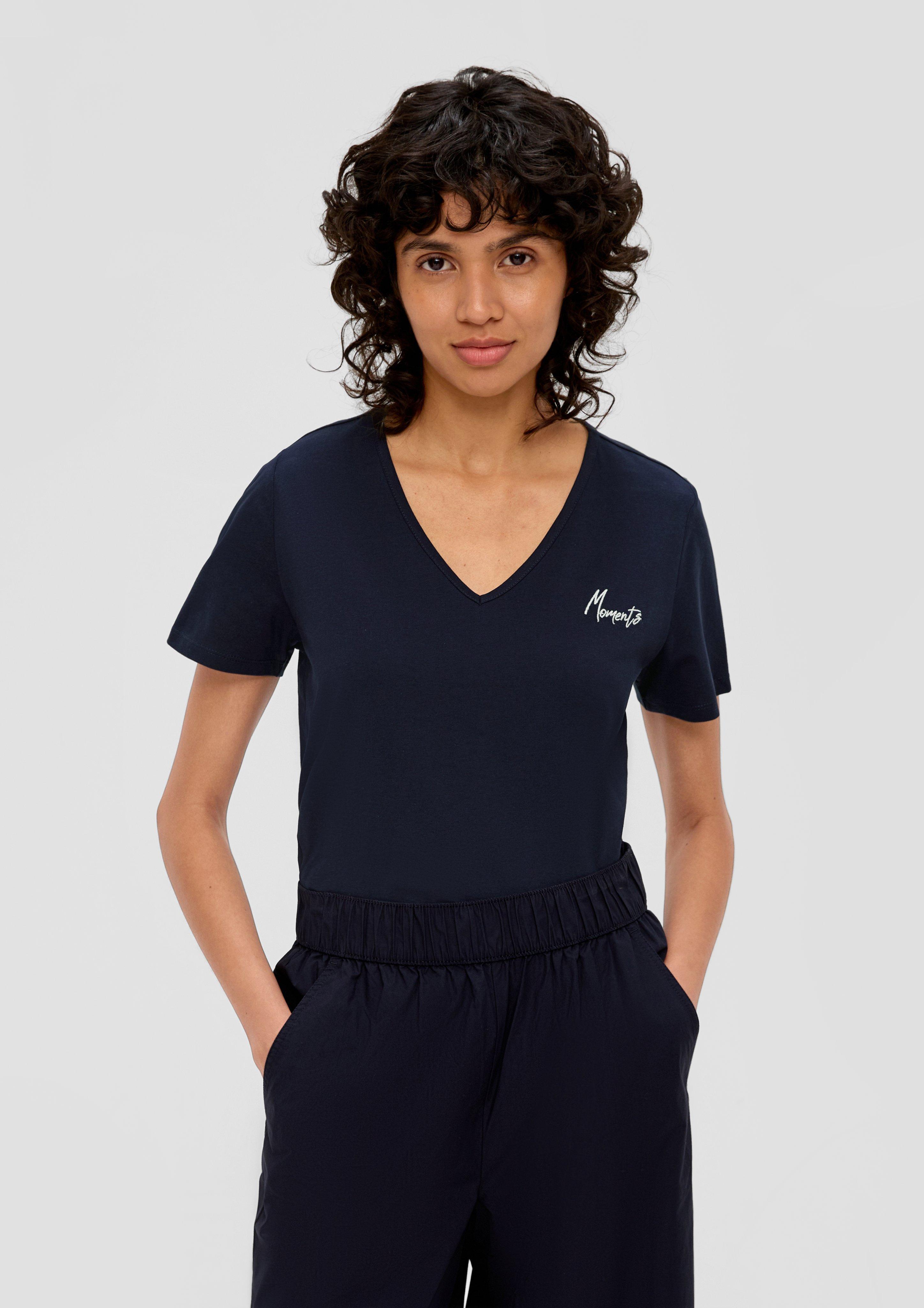 Baumwoll-Shirt mit Stick-Detail  2139404-59D2