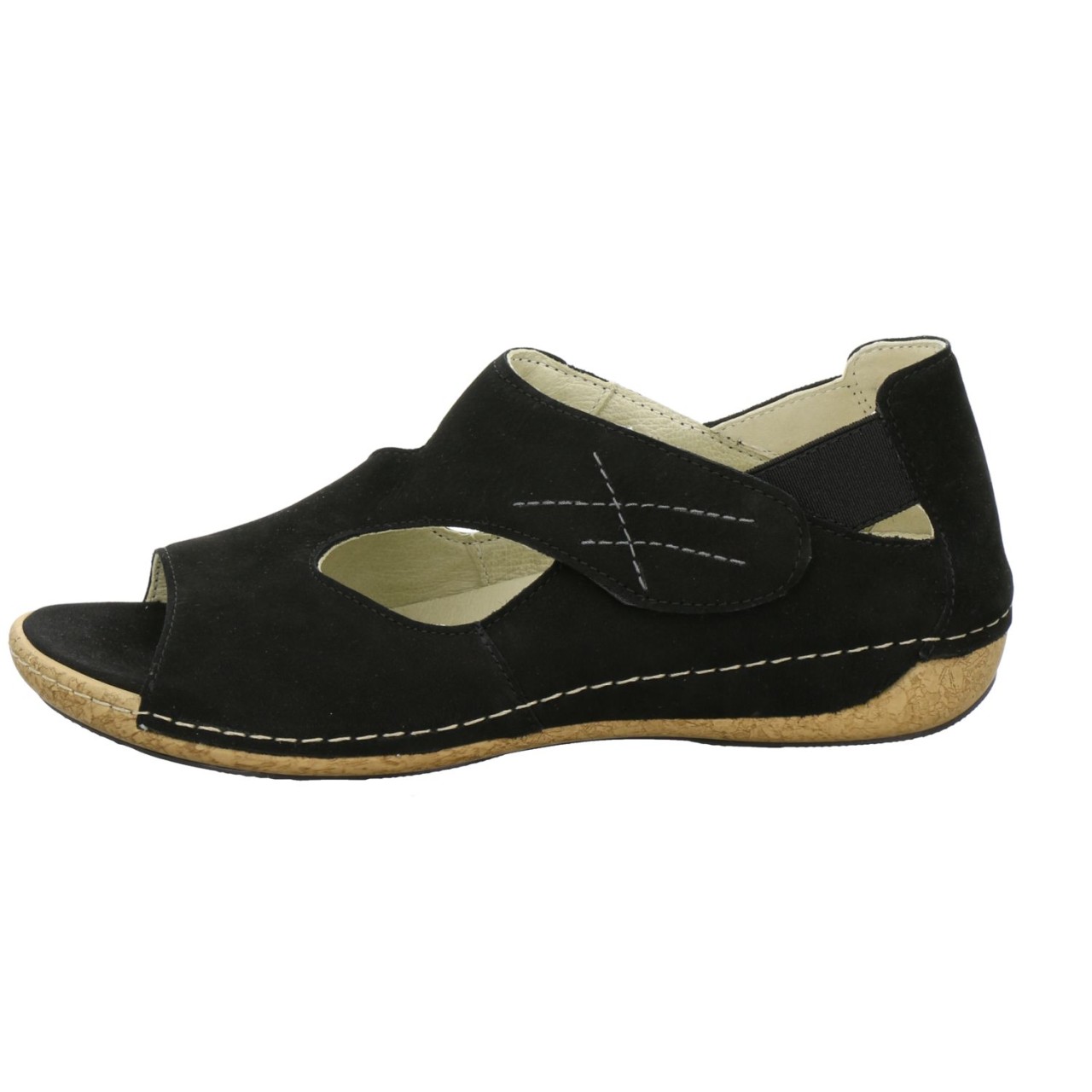 WALDLÄUFER Komfort Sandalen schwarz Heliett