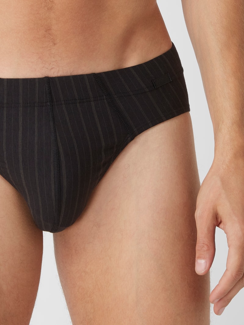Slip mit Stretch-Anteil im 3er-Pack in anthrazit