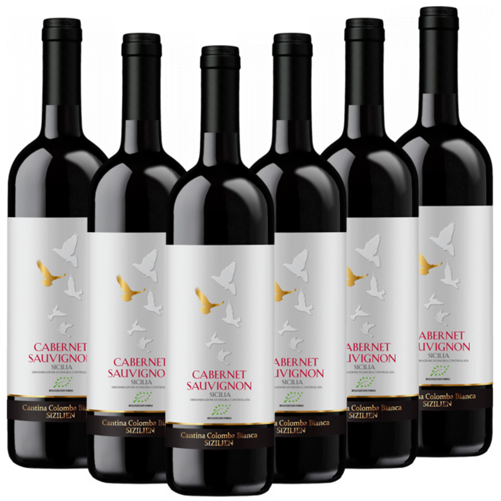 Colomba Bianca Bio-Cabernet Sauvignon Sicilia DOC Colomba Bianca Italien  trocken - 6er Karton