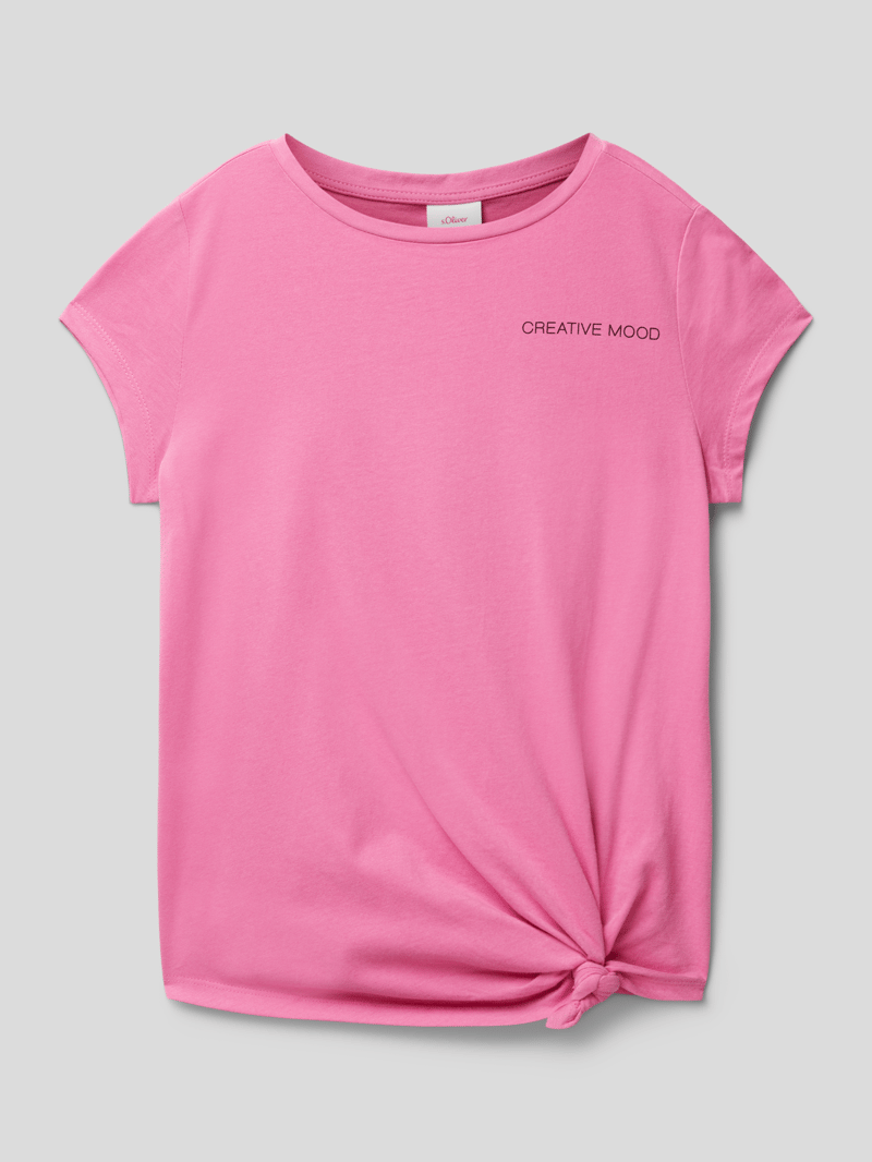 T-Shirt mit Motiv-Print in pink
