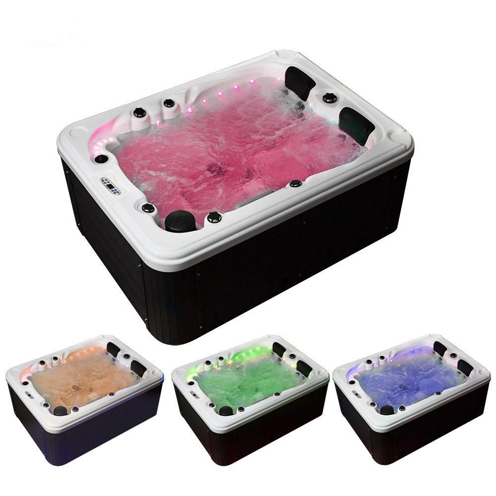 Home Deluxe Outdoor Whirlpool BEACH - Mit Treppe und Thermoabdeckung