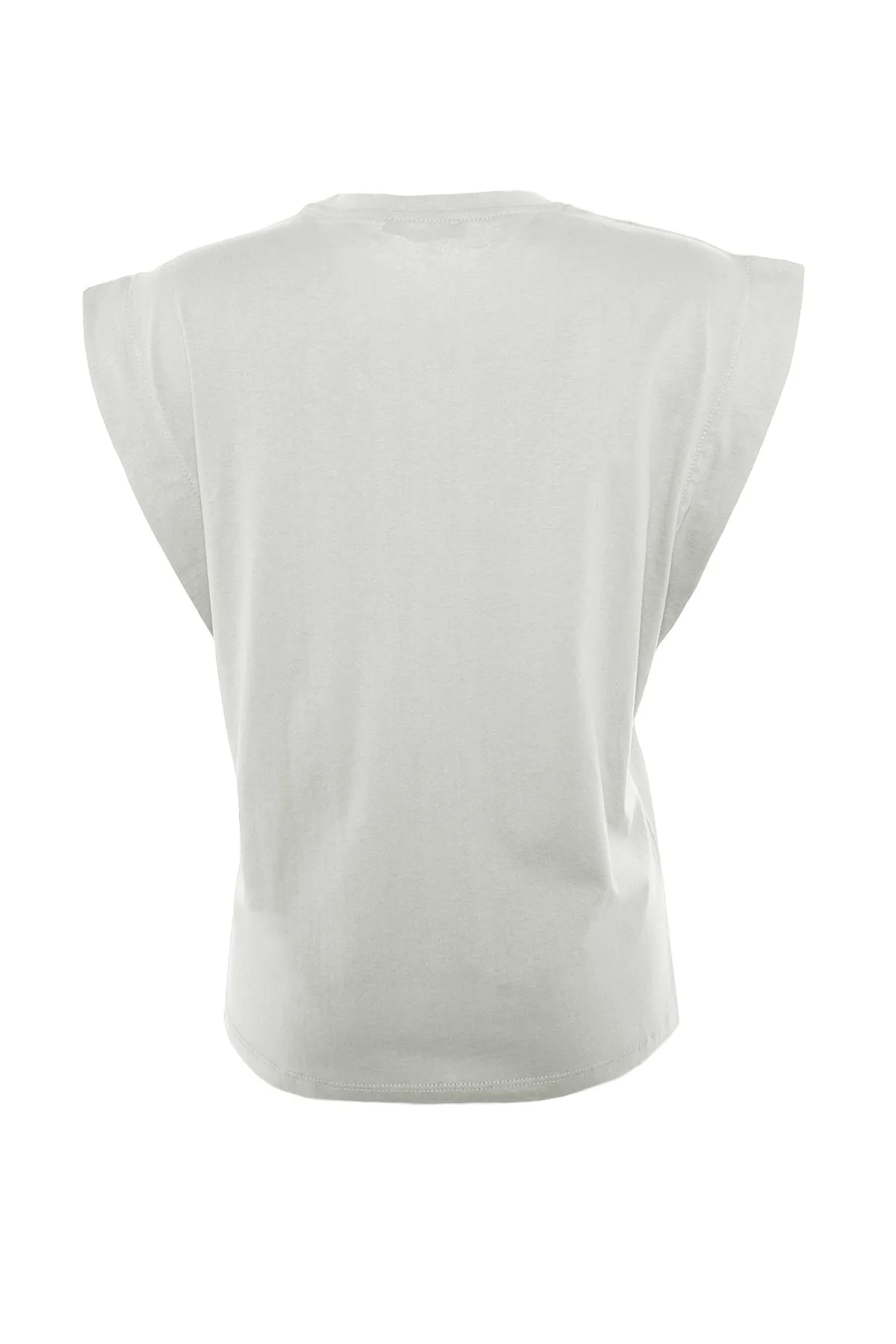 Trendyol Collection  Graues Basic-Strick-T-Shirt mit Rundhalsausschnitt aus 100 % Baumwollwatte TWOSS20TS0021
