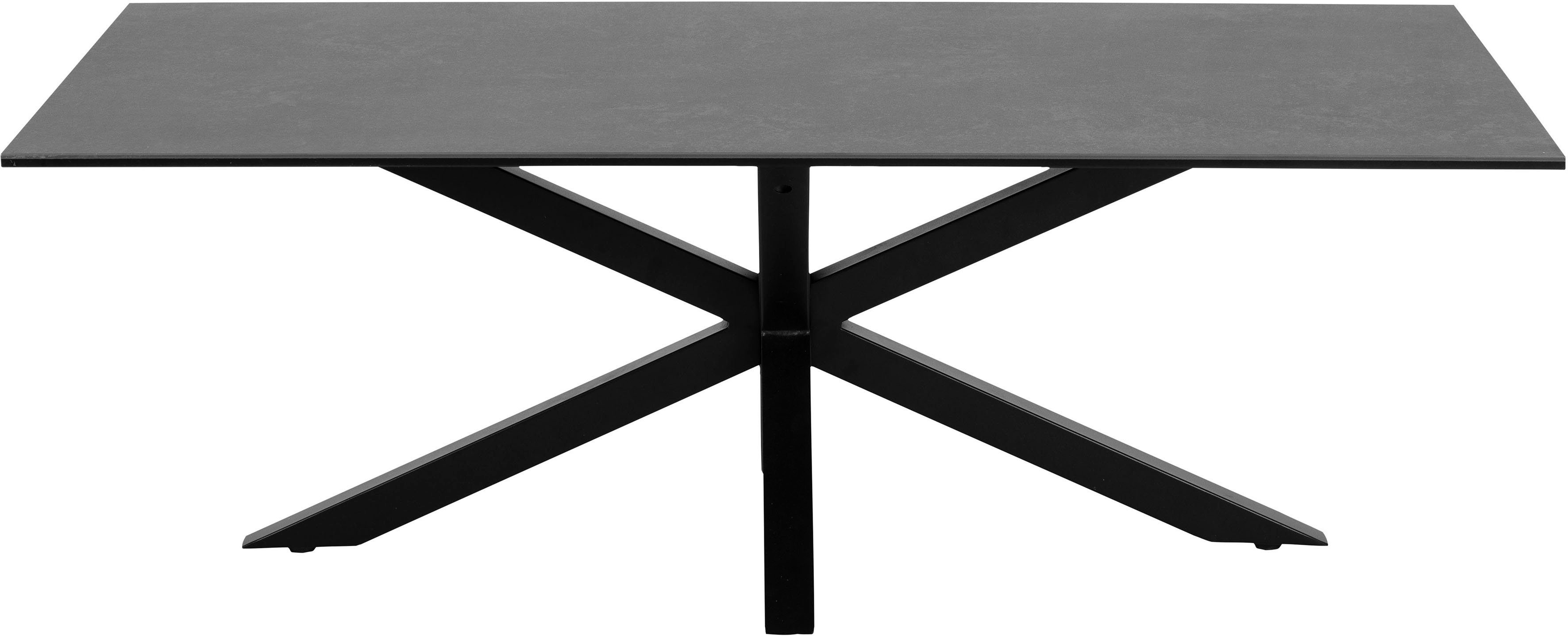 ACTONA GROUP Couchtisch Hanna, mit einer schwarzen Keramik-Optik Tischplatte, Breite 130 cm