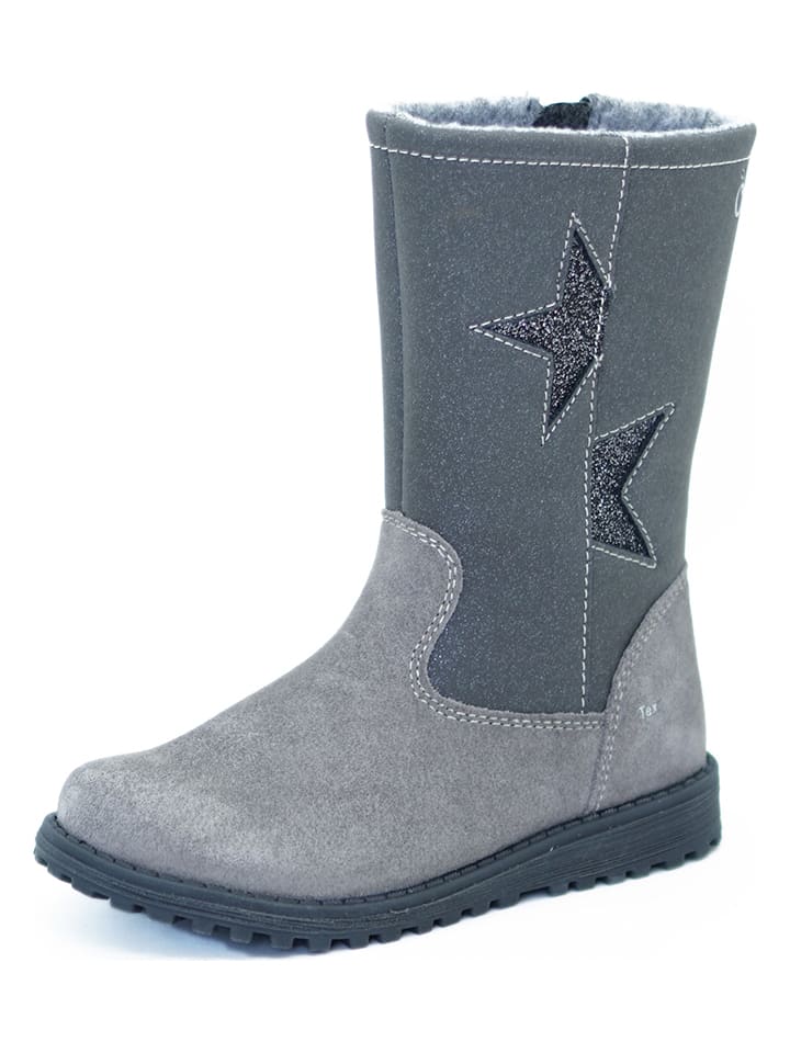 lamino Leder-Winterstiefel in Grau günstig kaufen