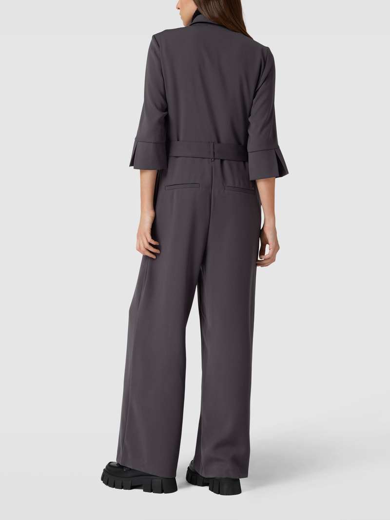 Jumpsuit mit Taillengürtel Modell 'Everli Leia' in dunkelgrau