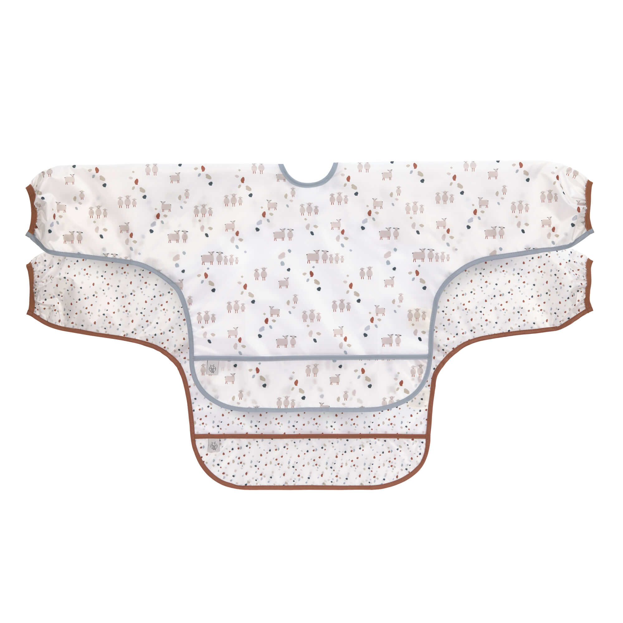 Ärmellätzchen (2 Stk) - Long Sleeve Bib, Tiny Farmer Schaf