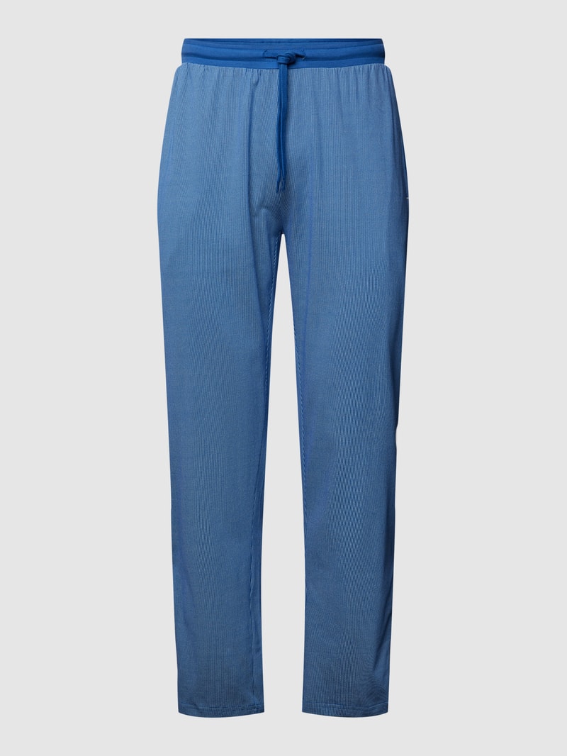 Pyjama-Hose mit Allover-Muster in hellblau