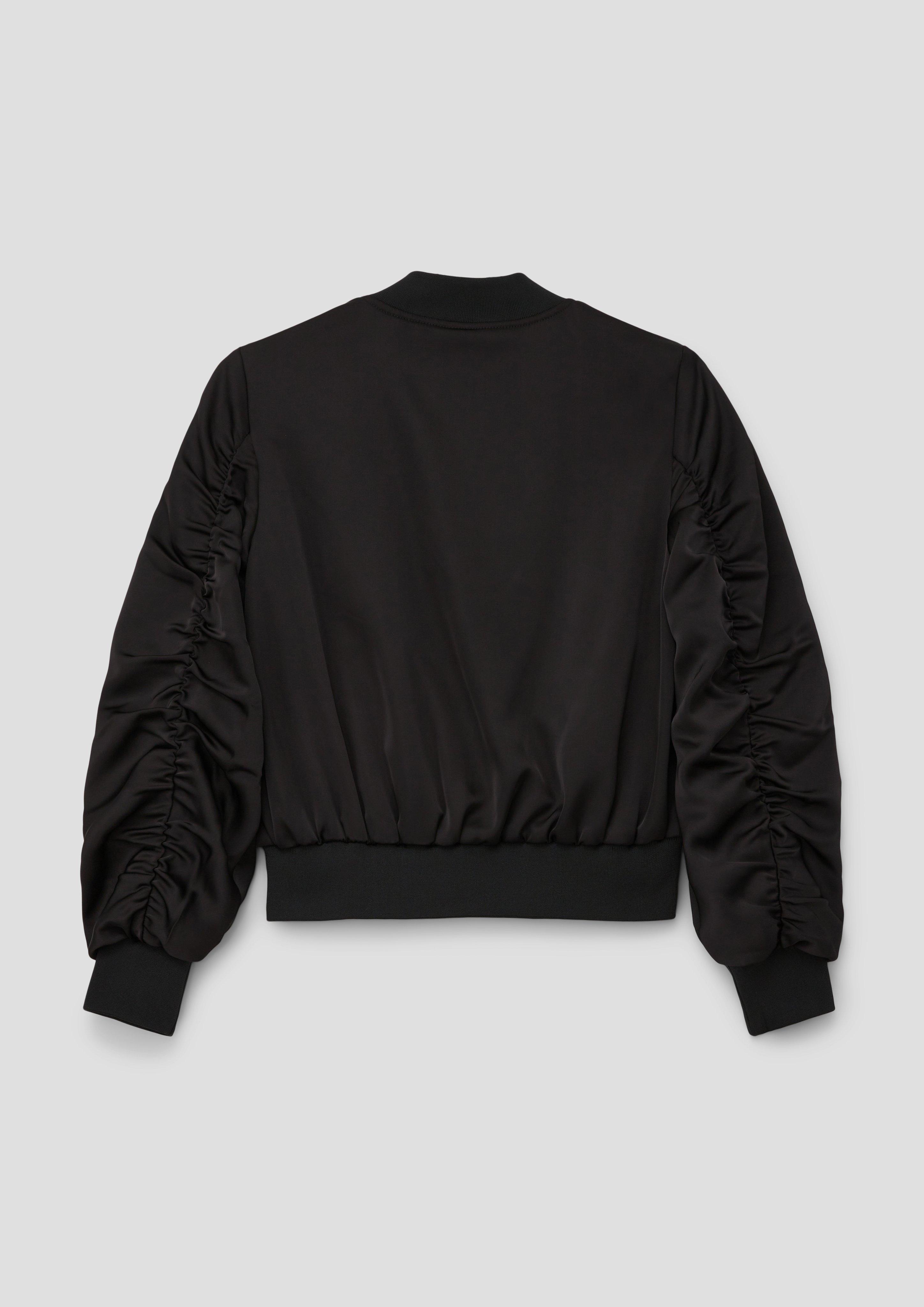 Satin-Blouson mit Raffung  2137294-9999