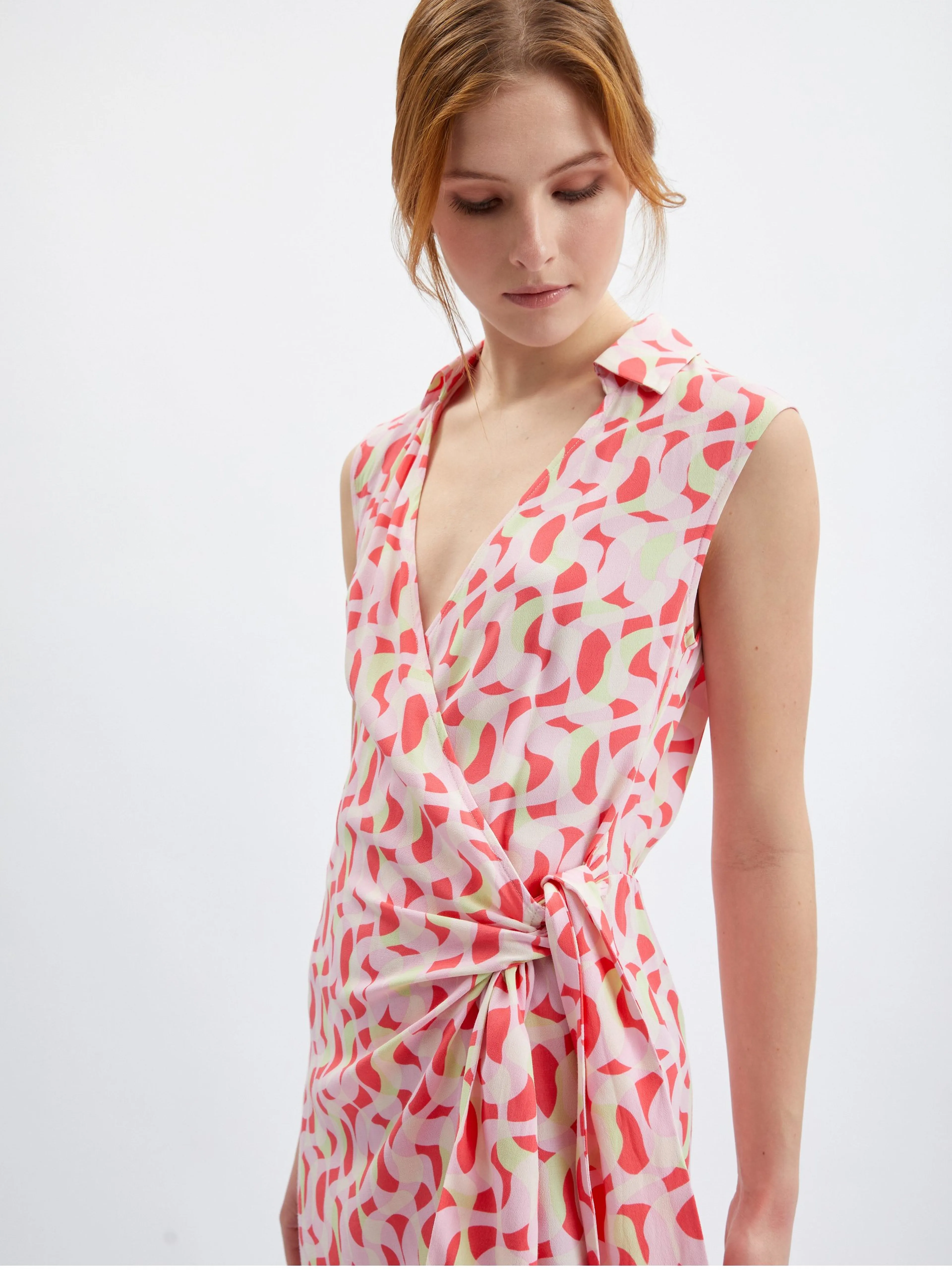 Pinkes gemustertes Damenkleid ORSAY