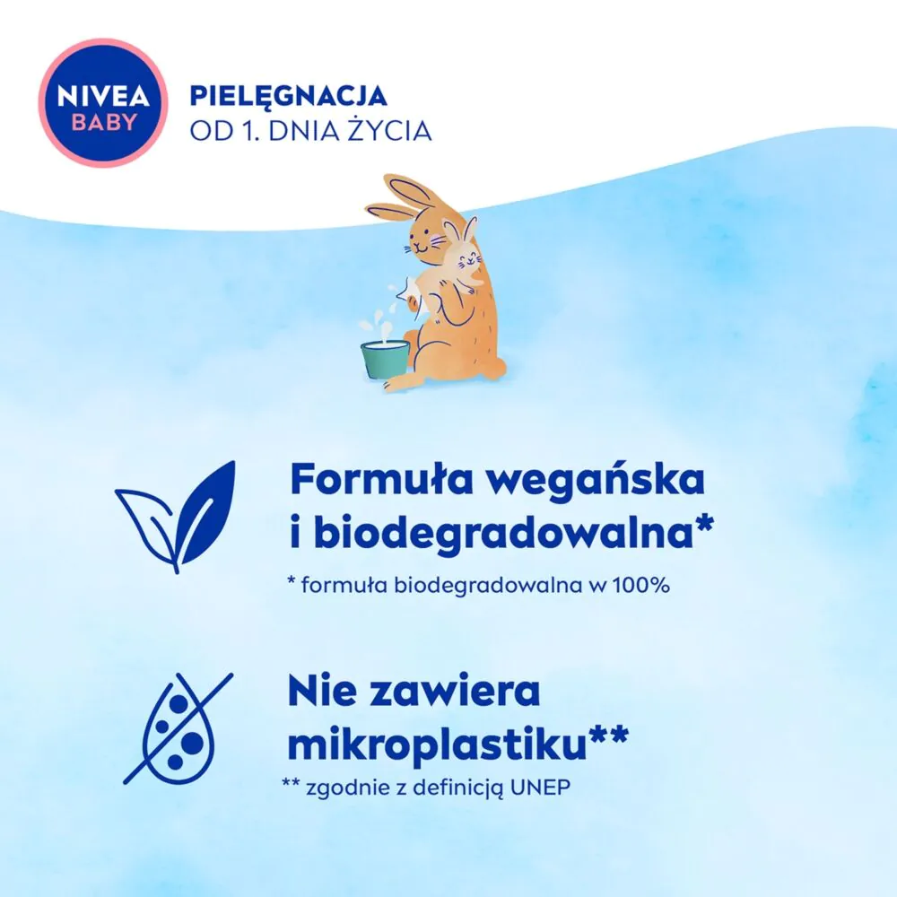 Nivea Baby biologiškai skaidomos servetėlės su 99 % grynu vandeniu, 3 x 57 vnt.