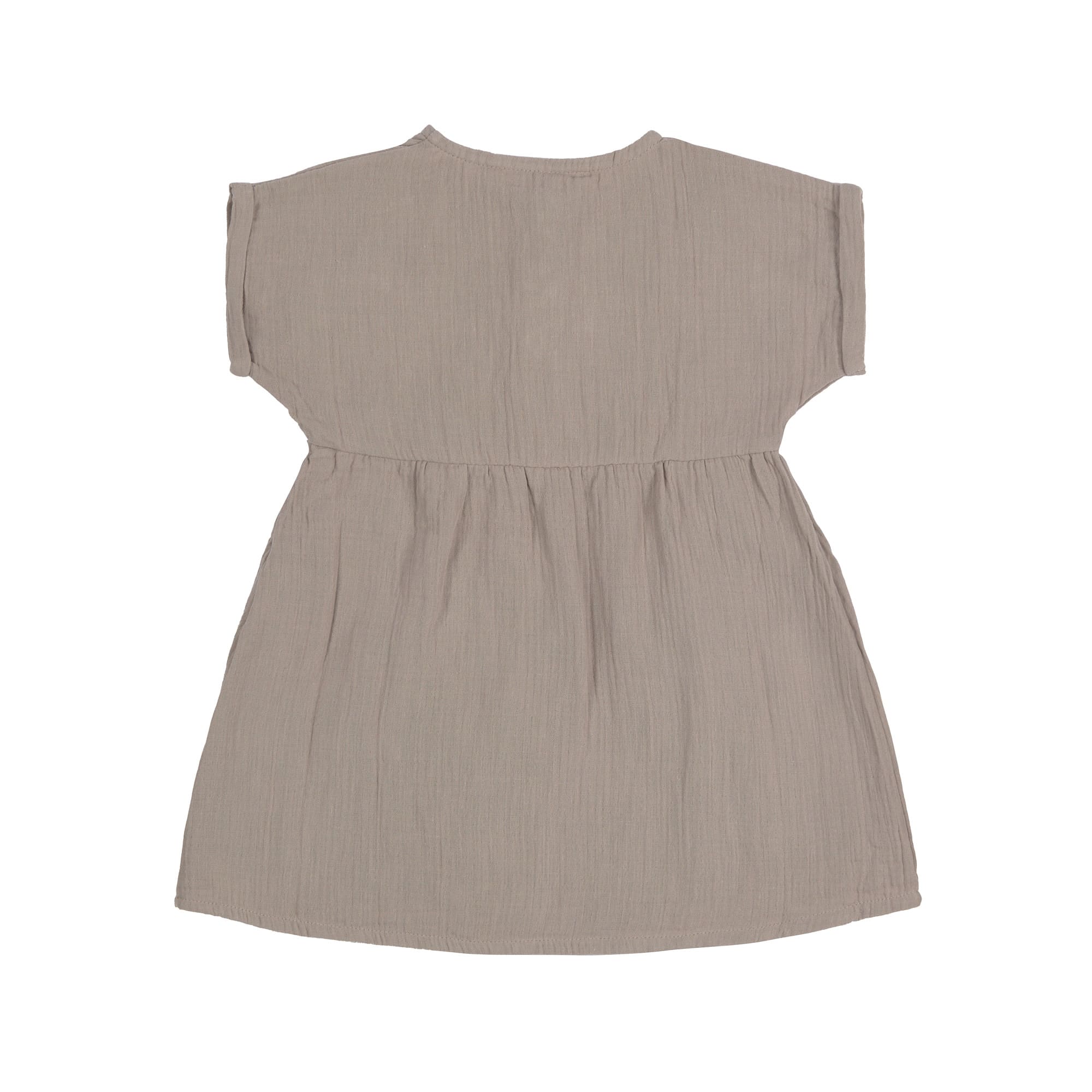 Kinderkleid - Bio Baumwolle, Taupe, Grau