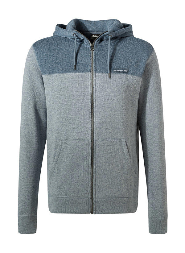 Quiksilver, Kapuzenjacke, Strick-Fleece, blau meliert