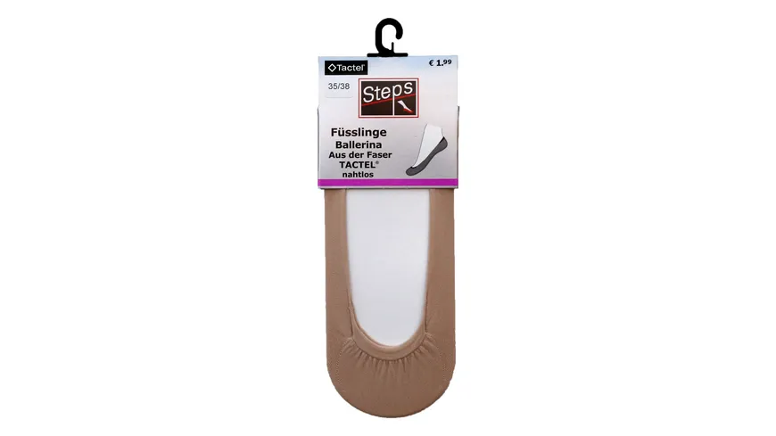 Steps Damen Füßlinge Ballerina Tactel-Faser nahtlos beige