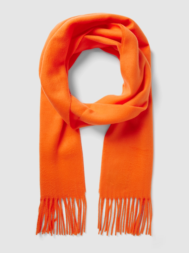 Schal mit ausgefransten Abschlüssen in orange