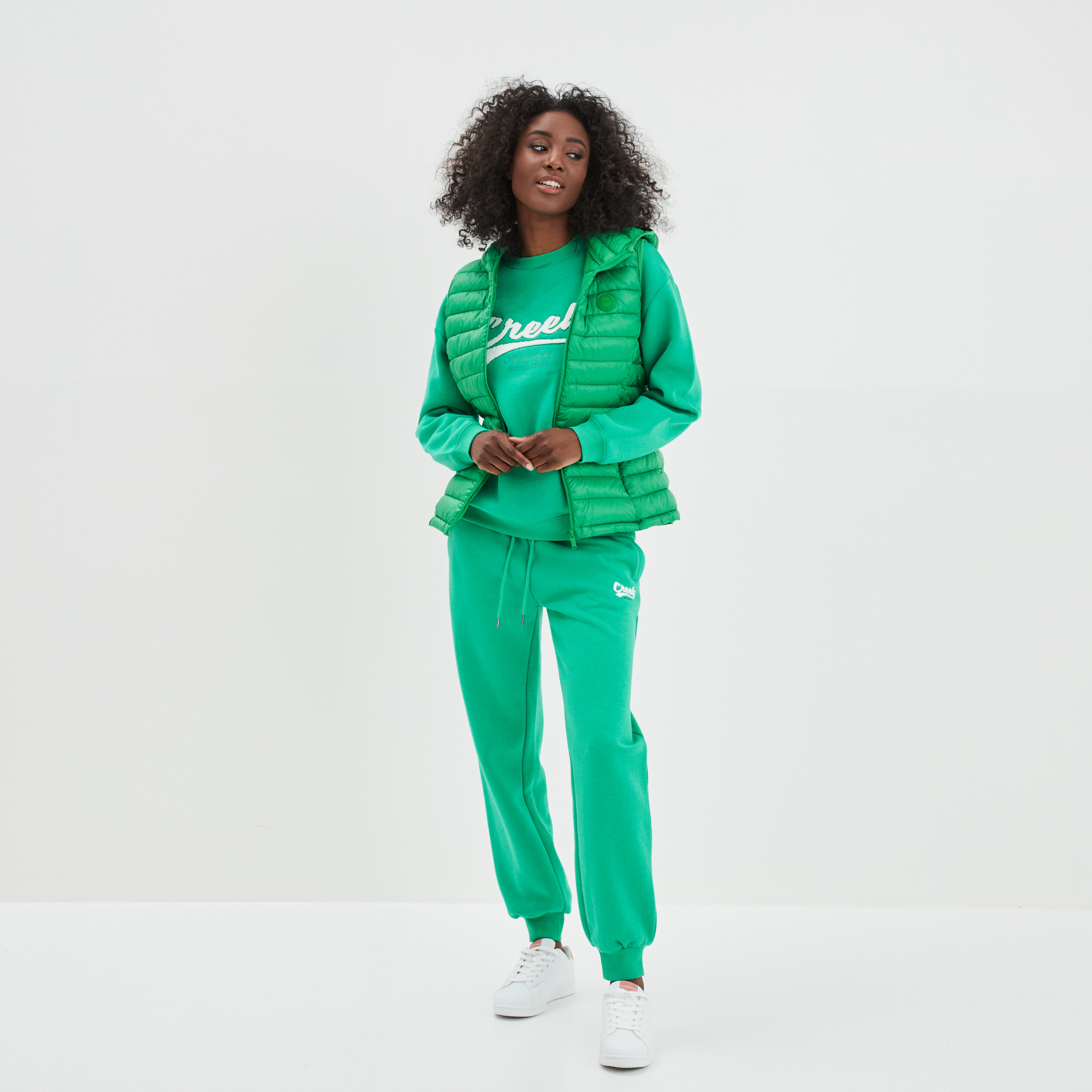 Pantalon jogging droit vert femme | La Halle
