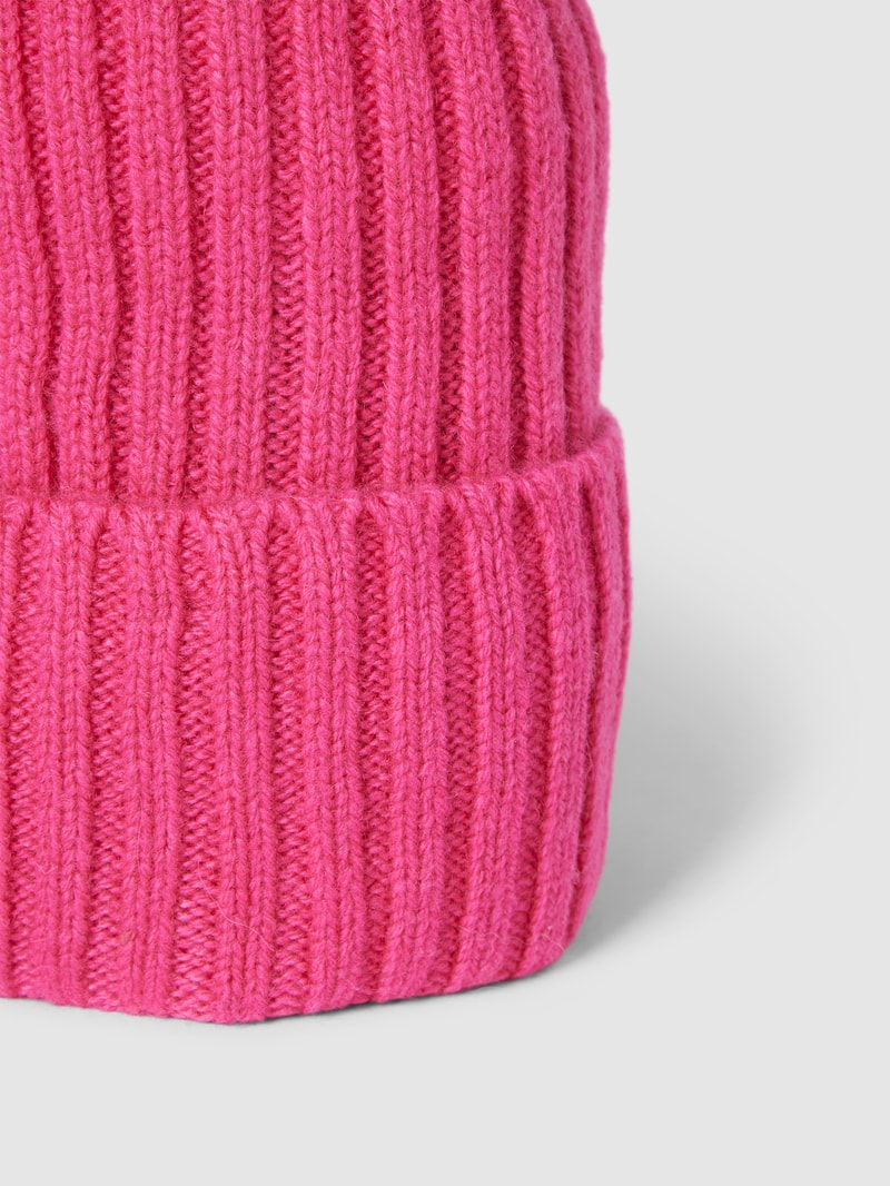 Beanie mit breitem Umschlag in pink