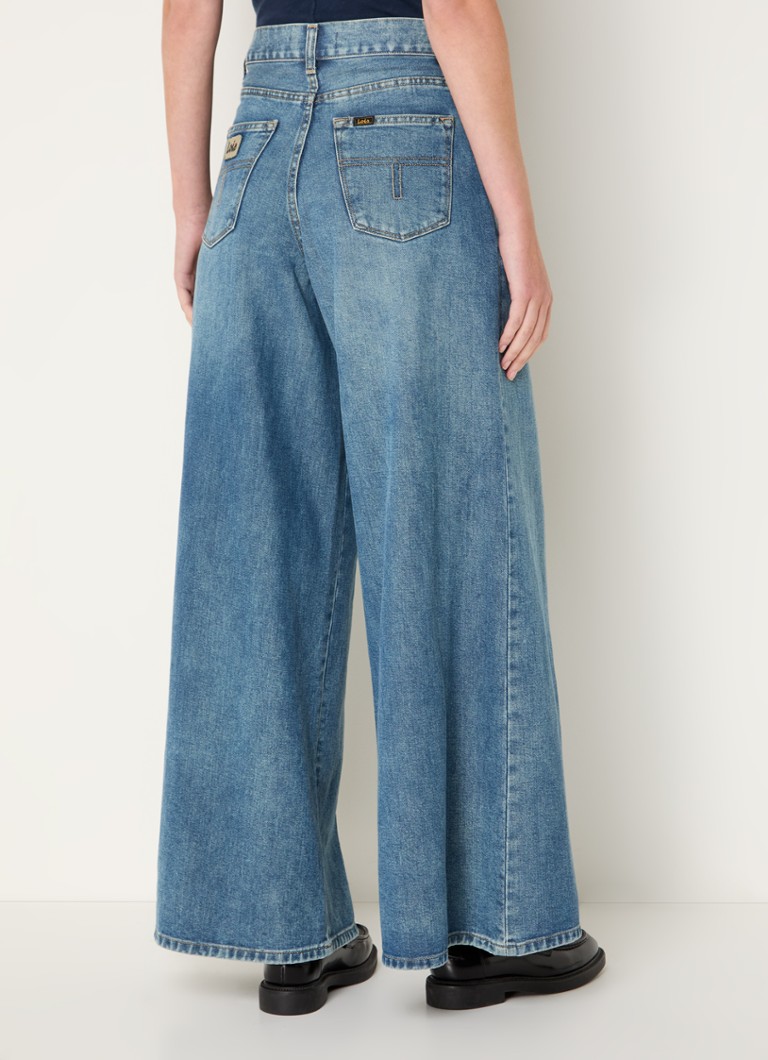 Jeans Jean Lois Marlene a vita alta e gamba larga in misto lyocell, lavaggio medio.