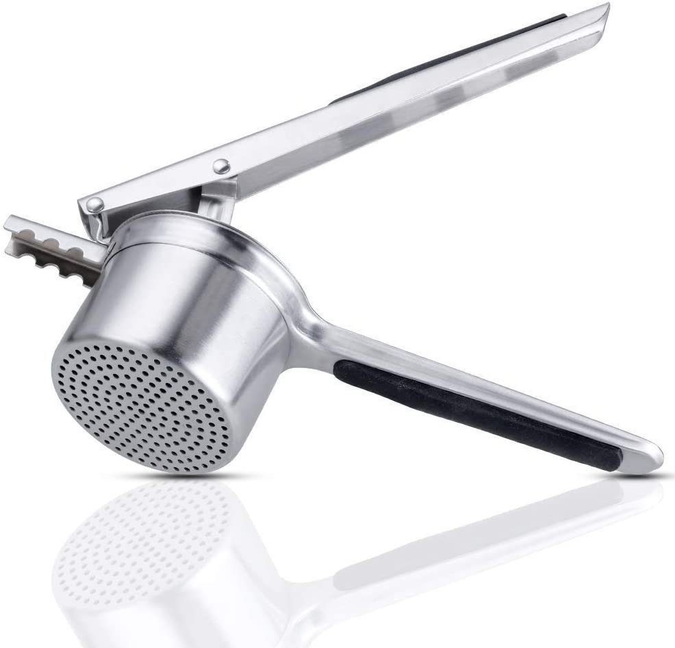 Anpro Kartoffelpresse Anpro Kartoffelpresse, Stampfer aus 304 Edelstahl, Edelstahl, Lochdurchmesser: 0,25cm