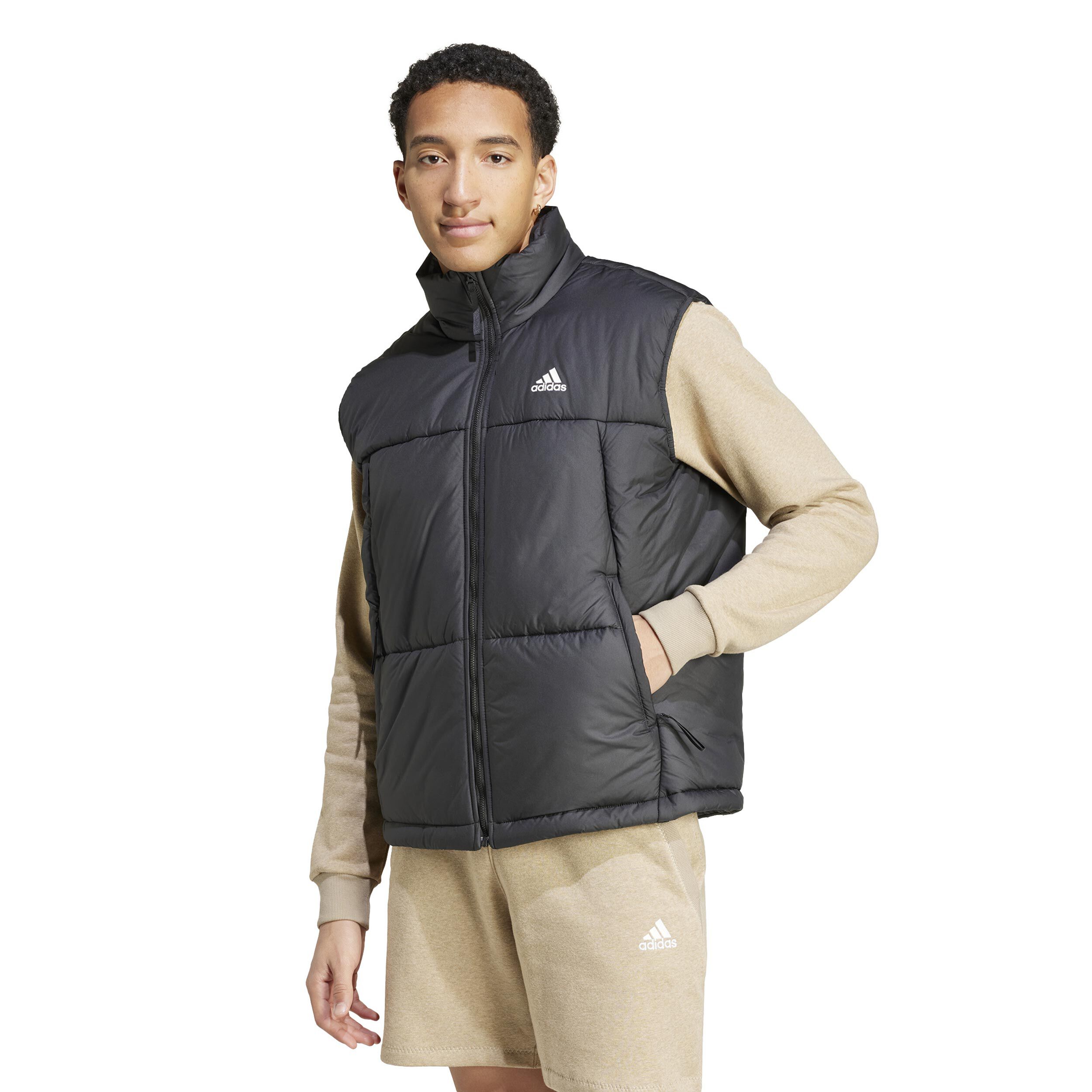 3 Stripes Puffy Weste Herren - Schwarz