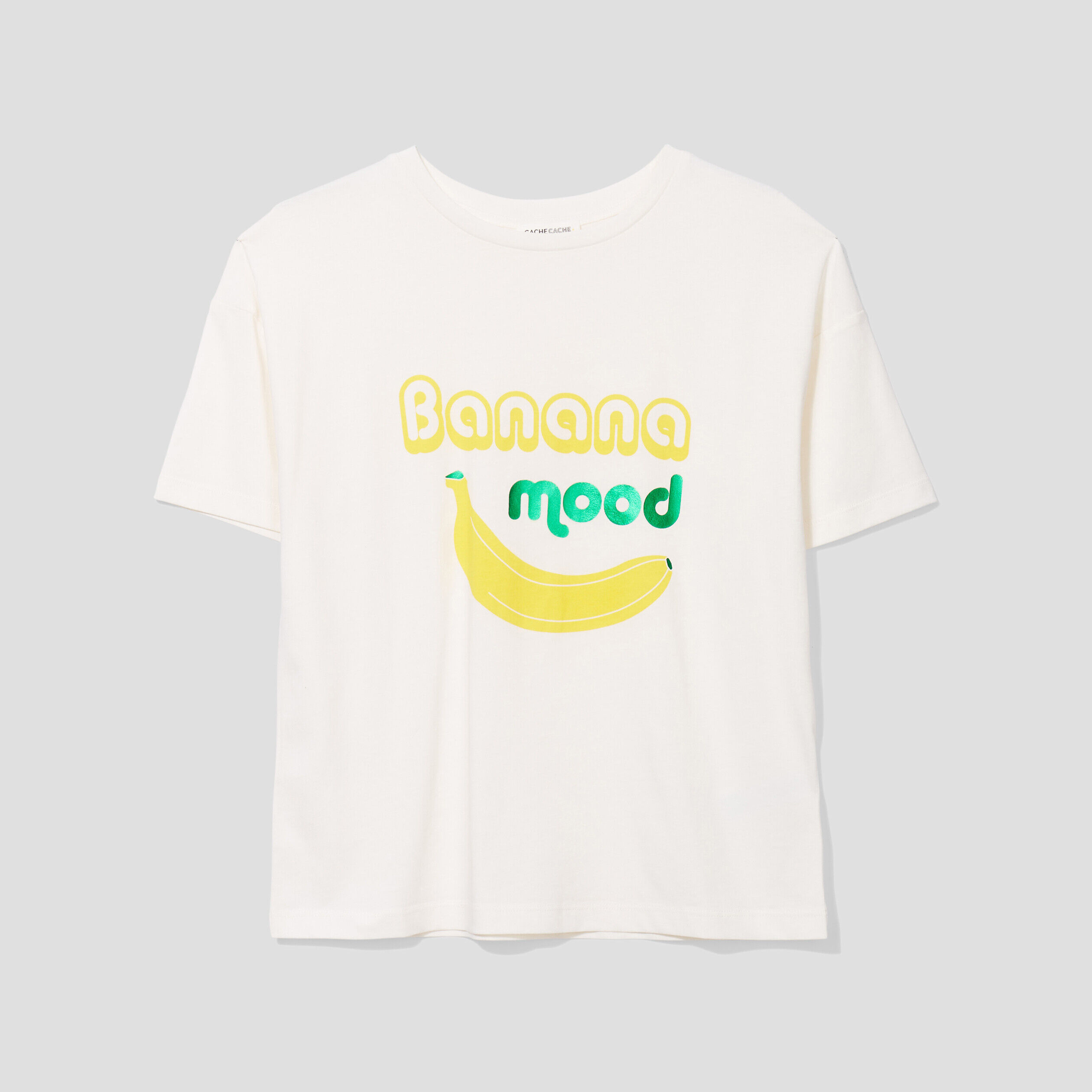 T-shirt manches courtes ecru femme | Cache Cache
