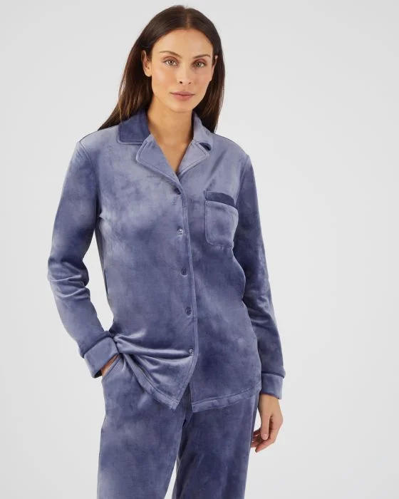 Pyjama boutonné en velours doux Thermolactyl