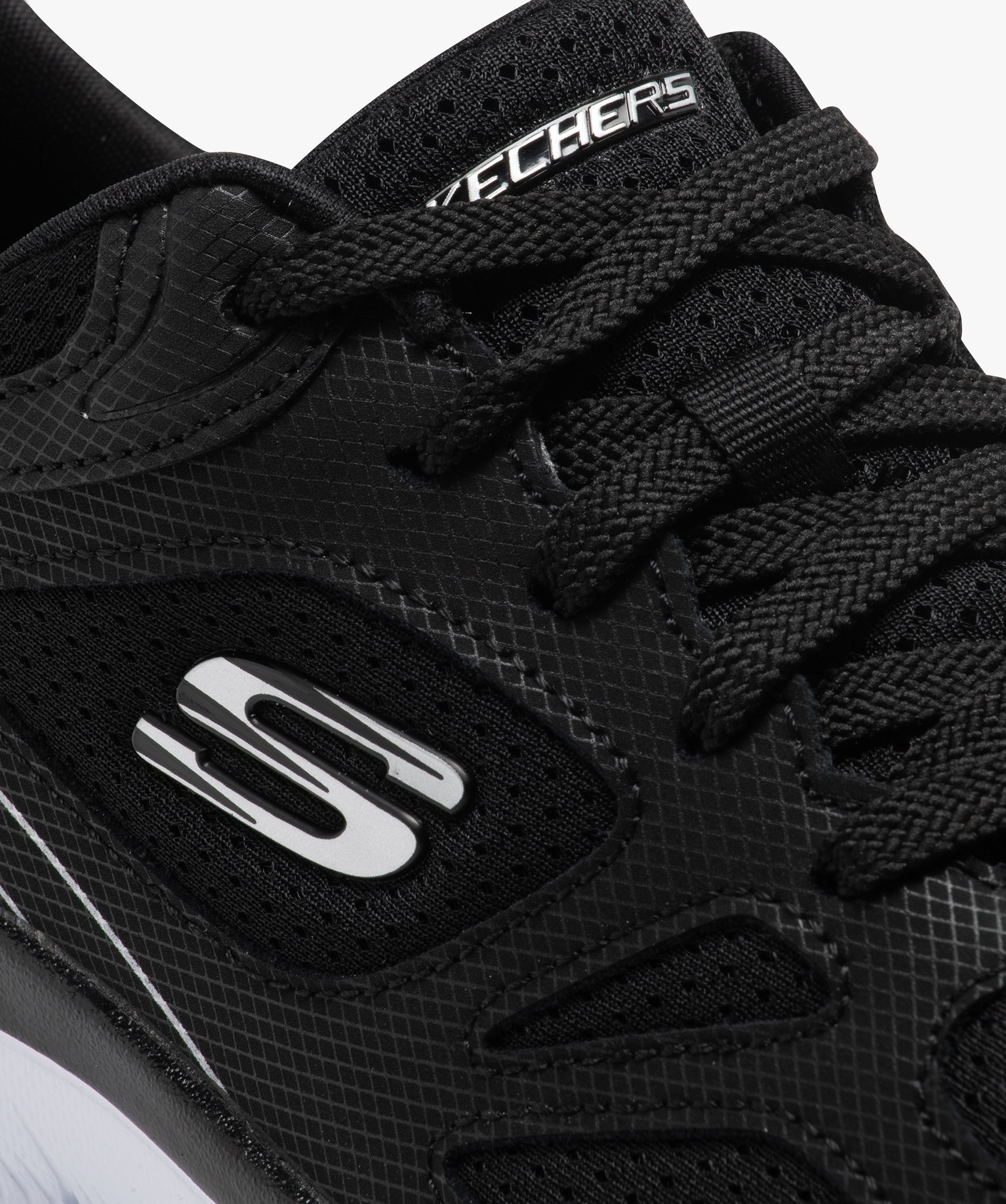 Baskets femme running dessus en mesh uni - Skechers noir | GEMO