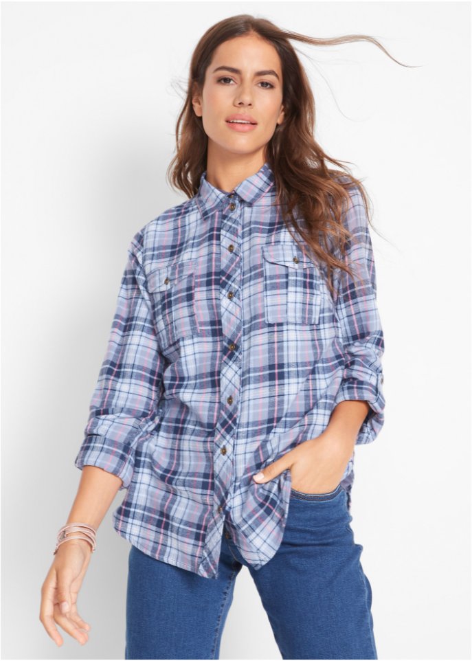 Flanell-Bluse
