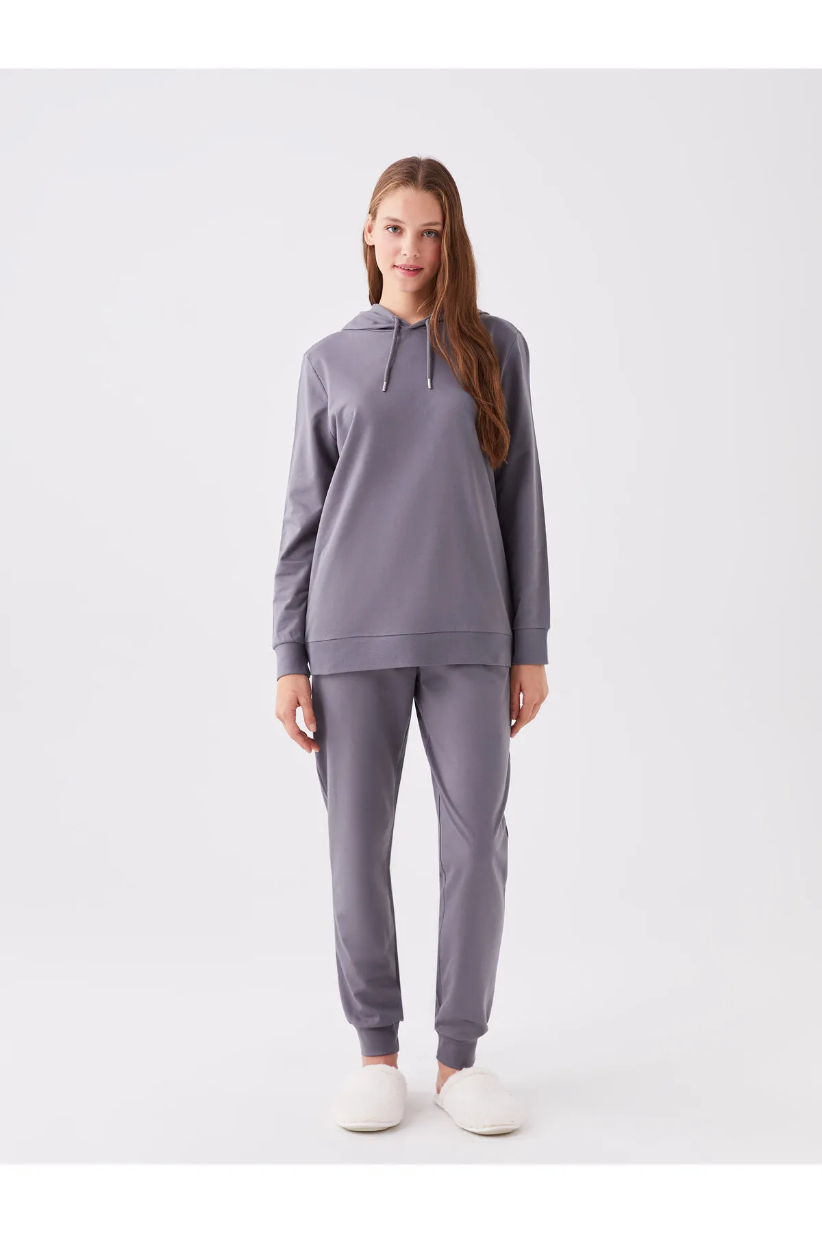 LC Waikiki  LCW DREAM Damen-Pyjama-Set mit Kapuze und langen Ärmeln